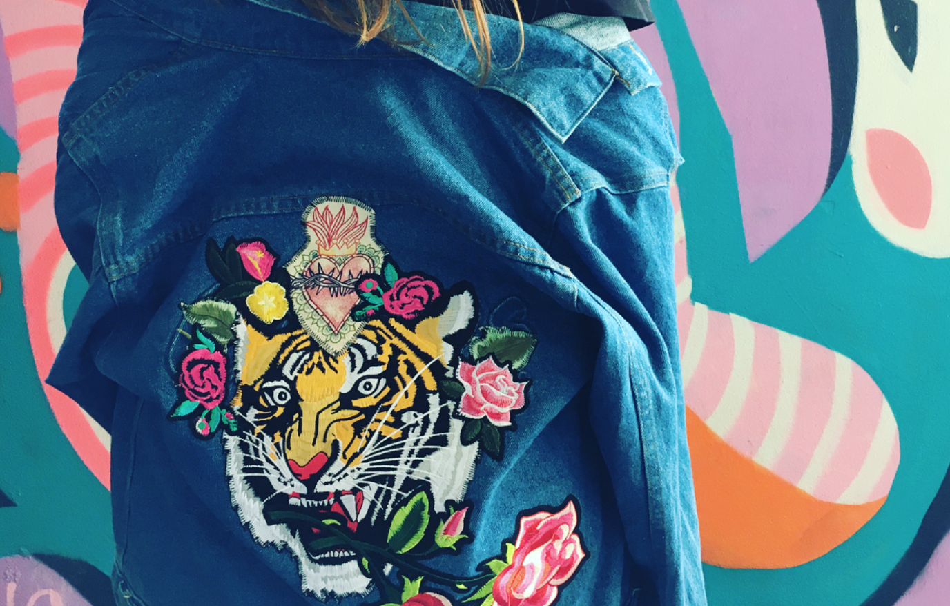 One of the many Heartspeak Jackets co-created by Amanda Betts and a young person sharing their story.