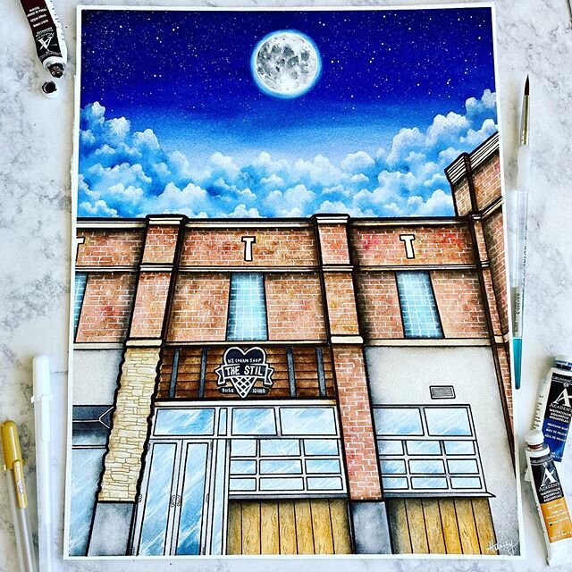 A special painting for one of my favorite people 💙 any Boise friends recognize this place?? ☁️🍦✨