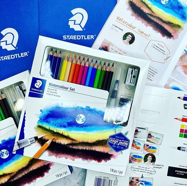 GIVEAWAY ✨✨ To celebrate the fact that the watercolor packs I made with @staedtler are now available across America at @barnesandnoble, I have decided to do a little giveaway!!! I am going to give away two packs, so there will be two winners, each re