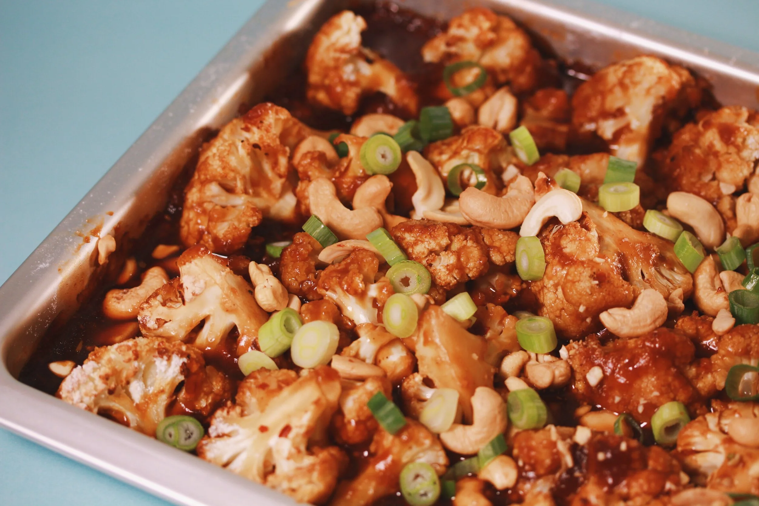 Tray Baked Cashew Cauliflower