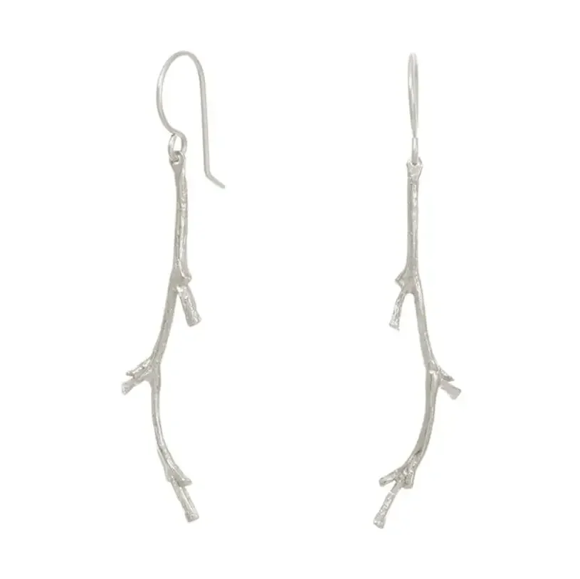 Sterling Silver Branch Earrings