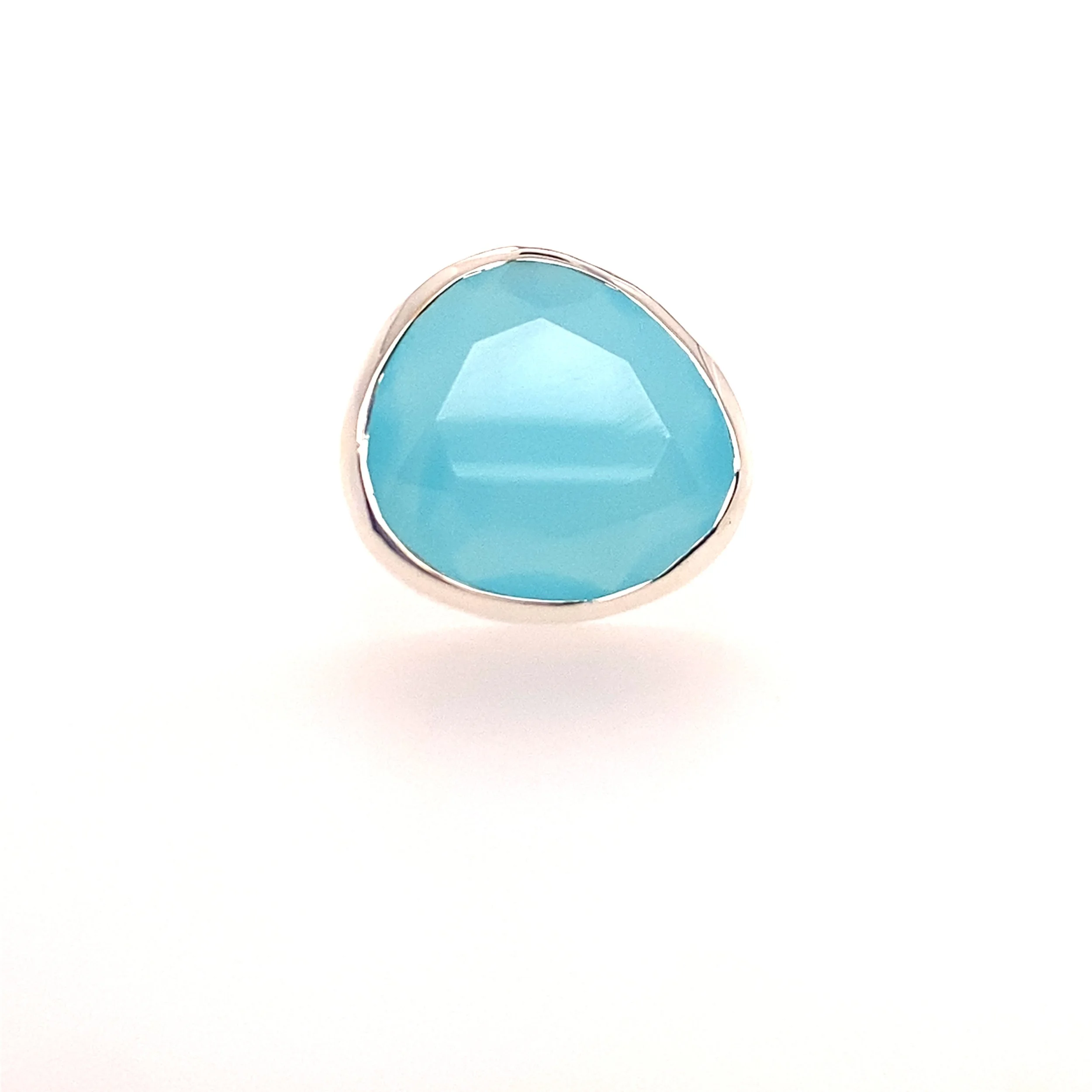 Sterling Silver Green Chalcedony Ring