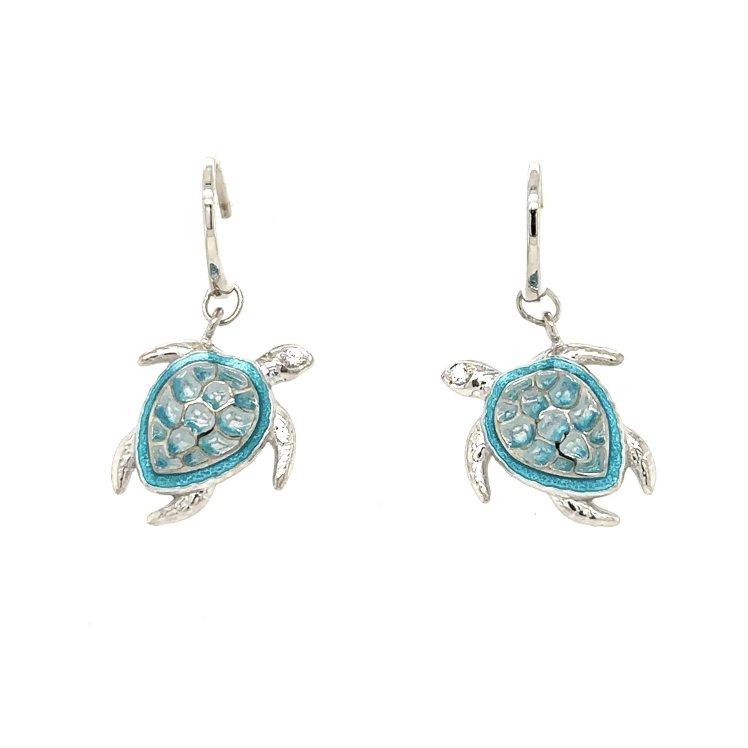 Plique-a-Jour Green Turtle Earrings — The Watchmaker's Daughter