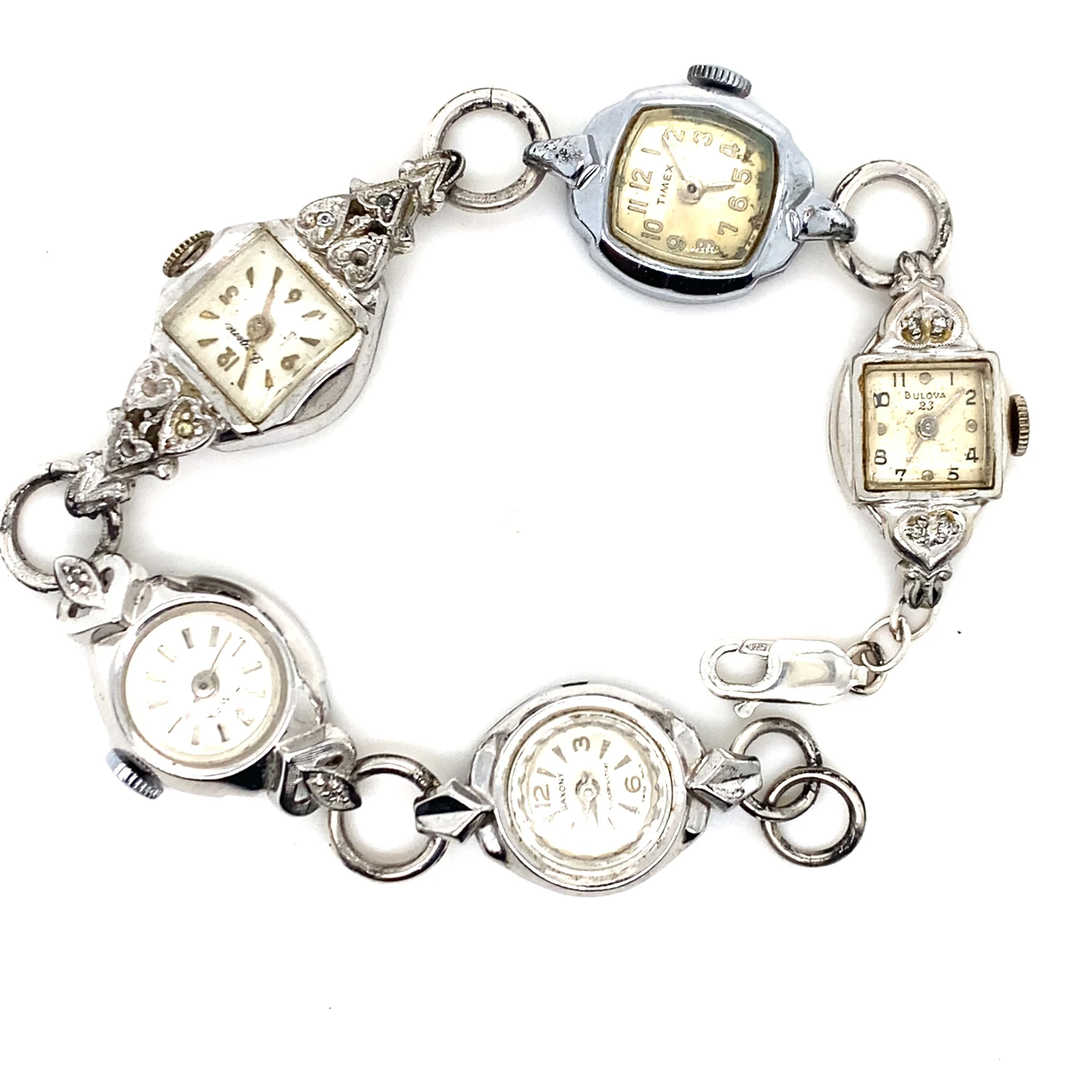 Vintage Silver Lady's Wrist Watch  Bracelet