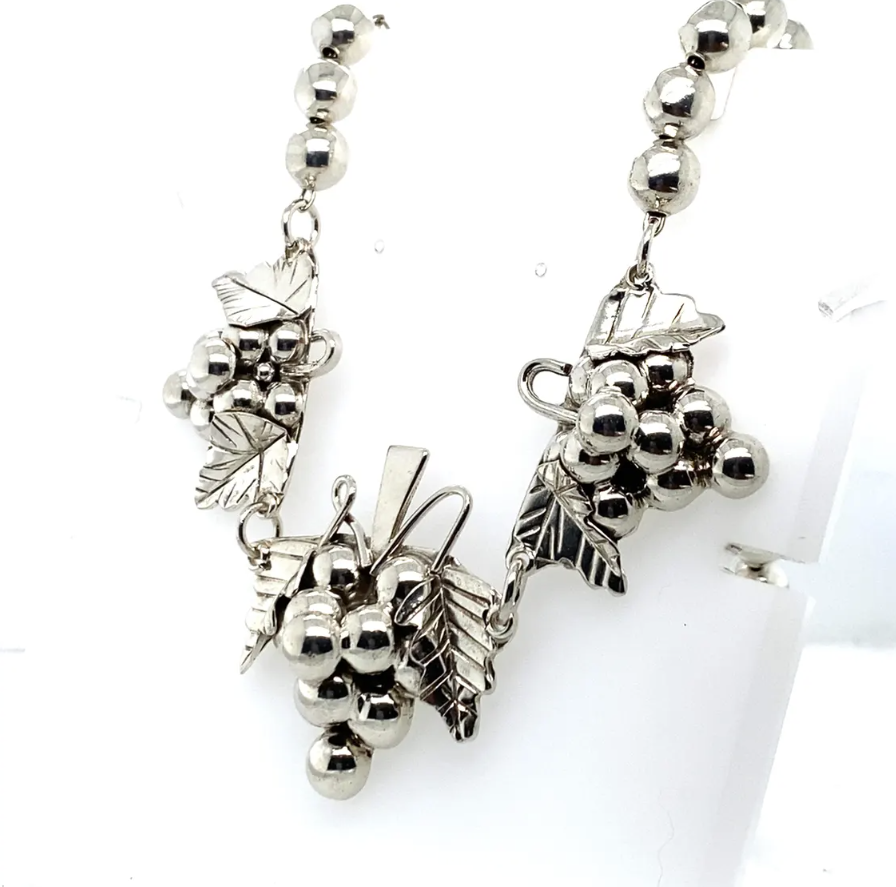 Vintage Taxco Mexico Designer TS-79 Sterling Silver Grape Cluster and  Beaded Statement Necklace- — The Watchmaker's Daughter