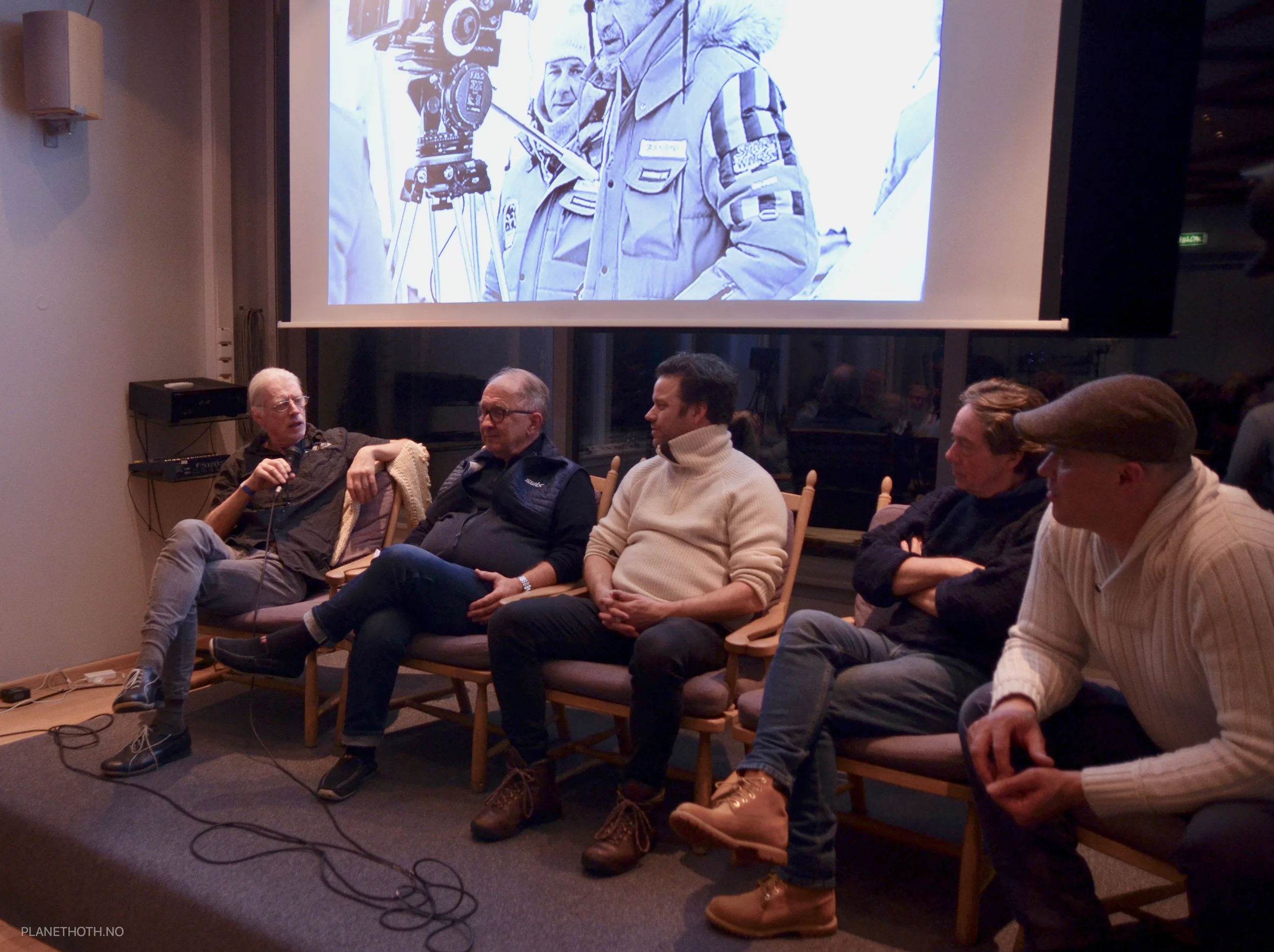 Crew interviews panel at Visit Hoth 2019 - from left. Christian Berrum, Harald Lystad, Andreas Frølich, Martin Gant and Martin Dahl.