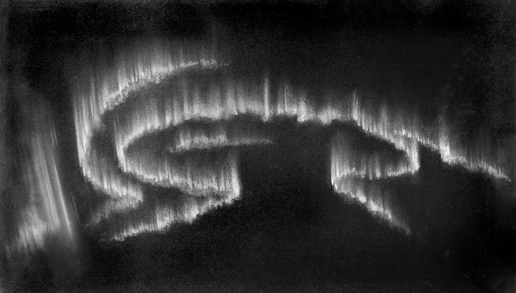 Northern Lights in Kautokaino the 6th of October 1882 — Photo: Sophus Tromholt
