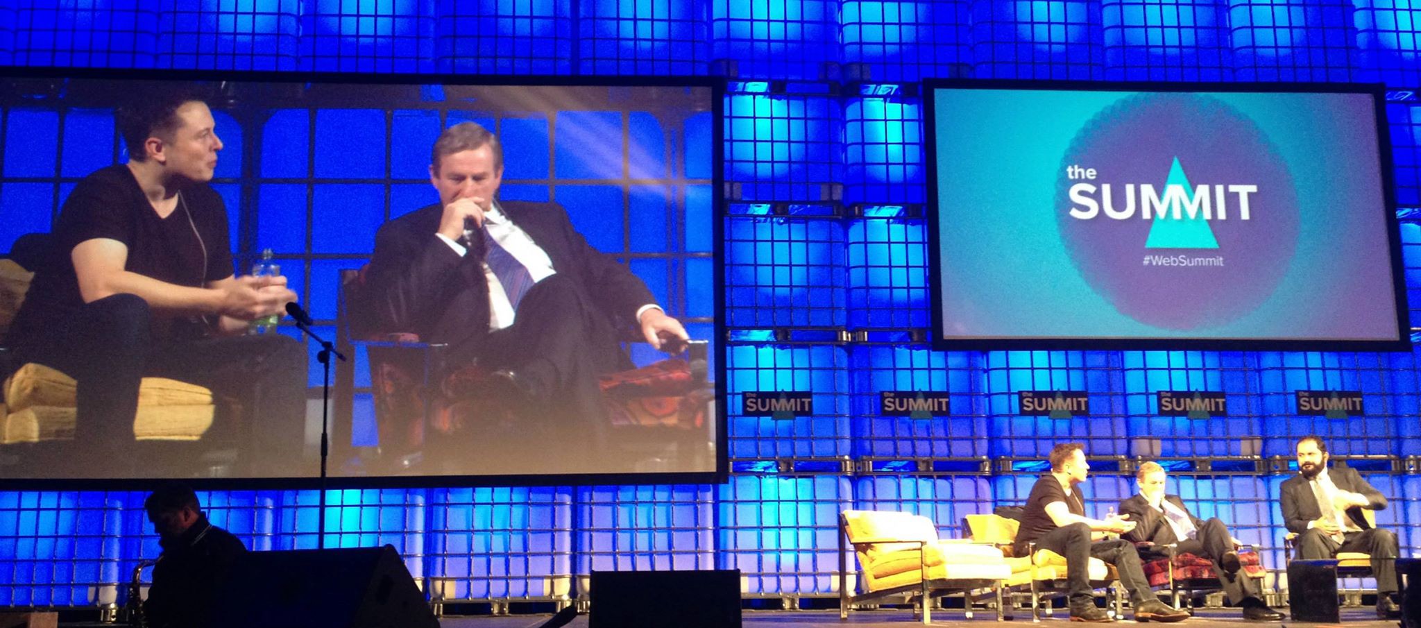 Elon Musk and Enda Kenny at WEB SUMMIT 2013