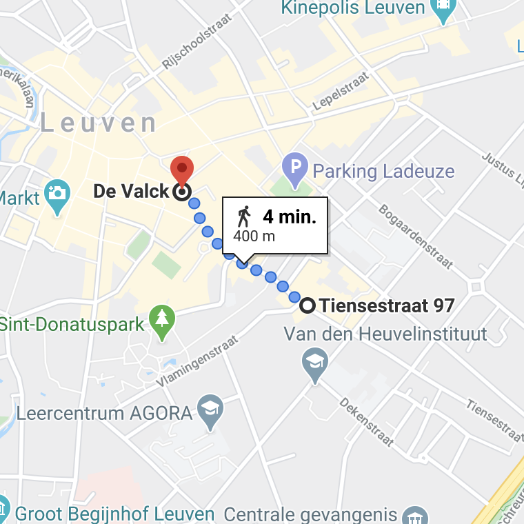 4 minuten naar De Valck.