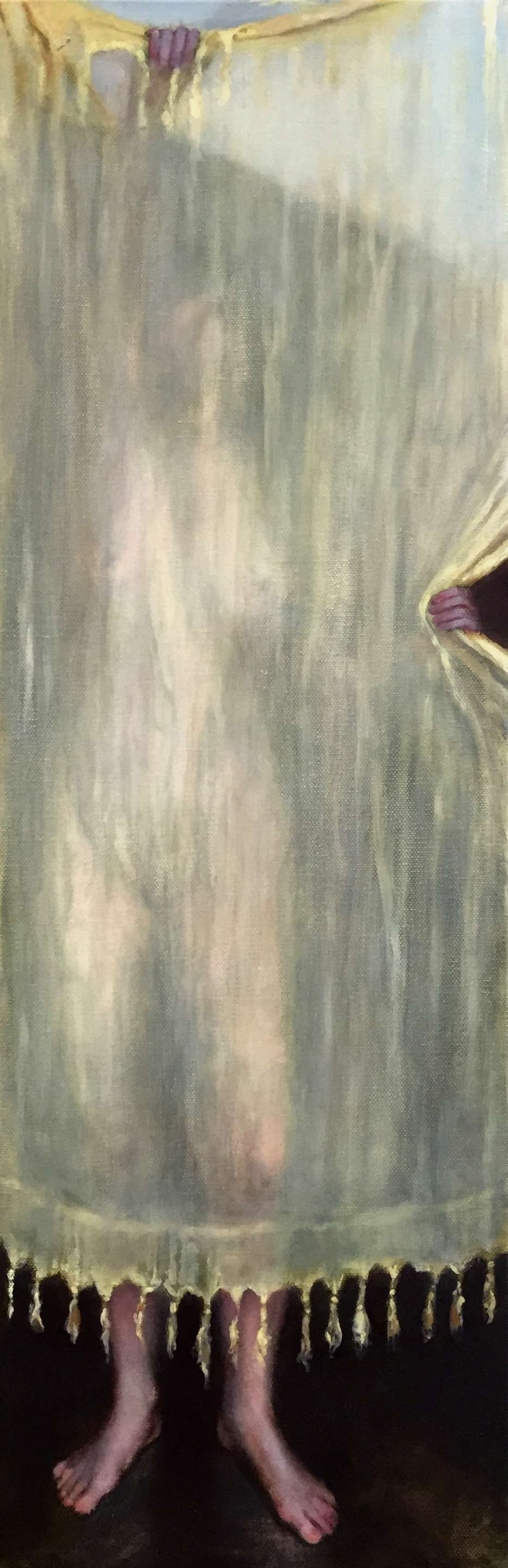   CONCEAL AND REVEAL  oil on canvas 24” x 8” 2016 
