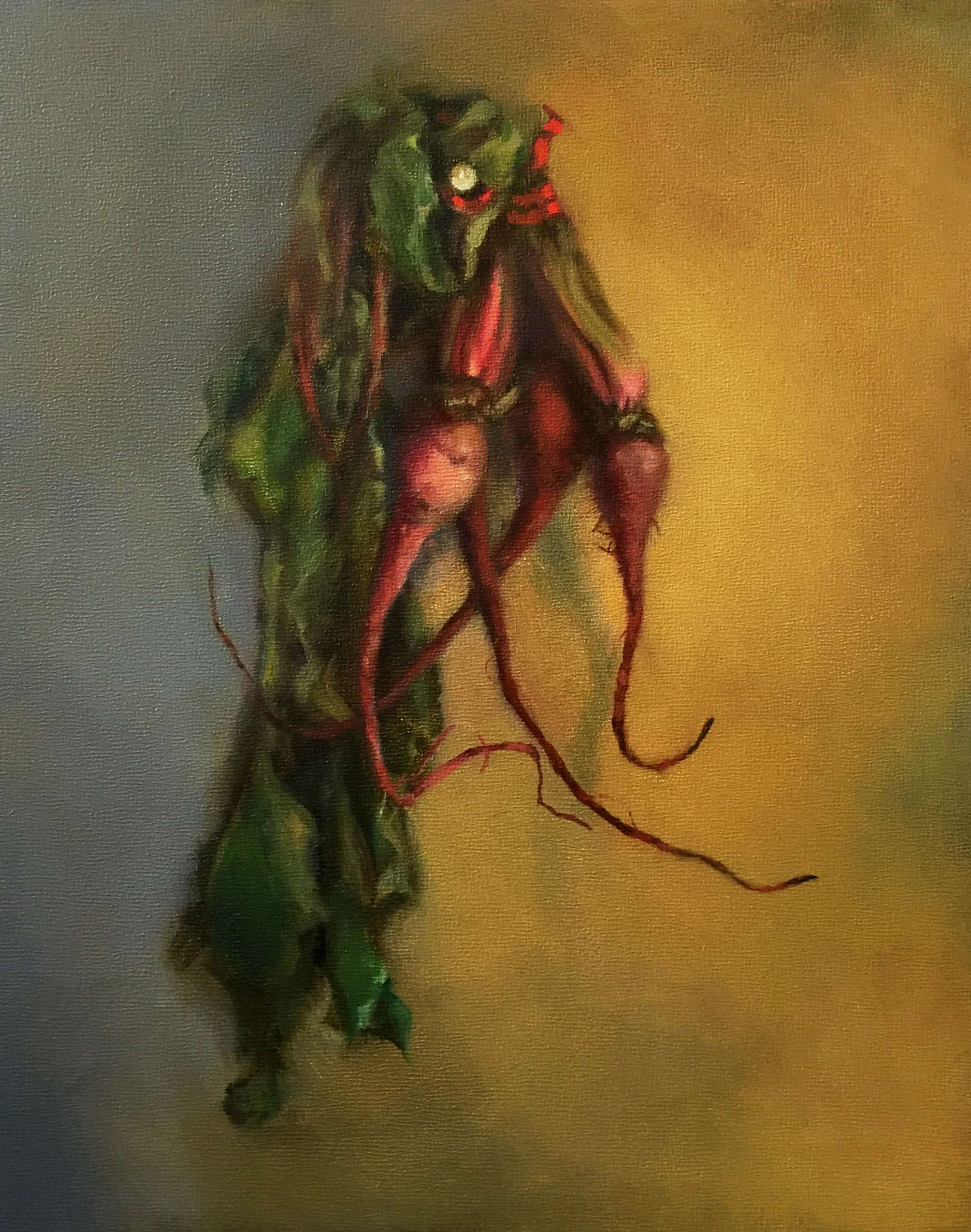   THE RADISHES V  oil on panel 10” x 8” 2016 