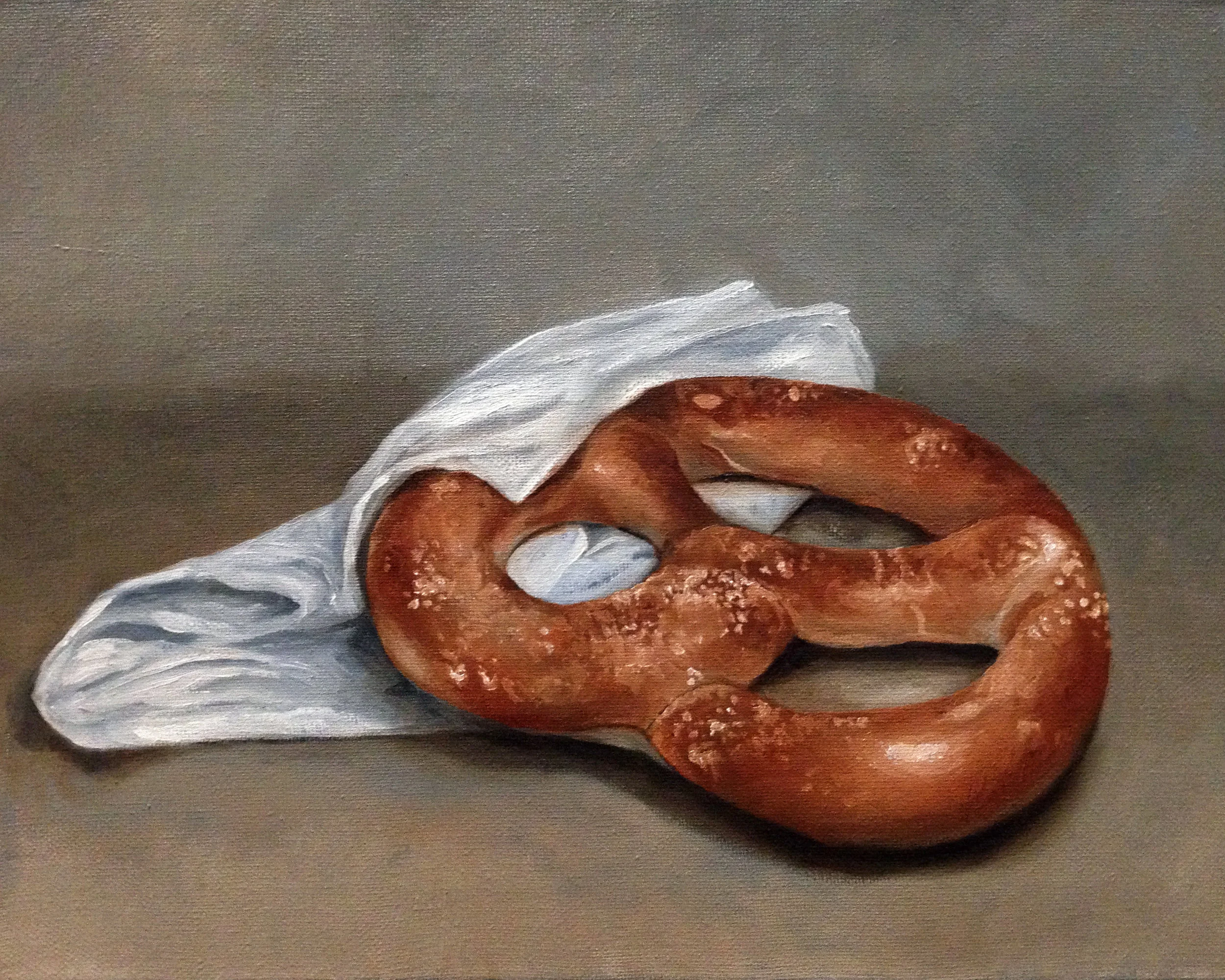 NYC PRETZEL oil on canvas 11” x 14” 2014