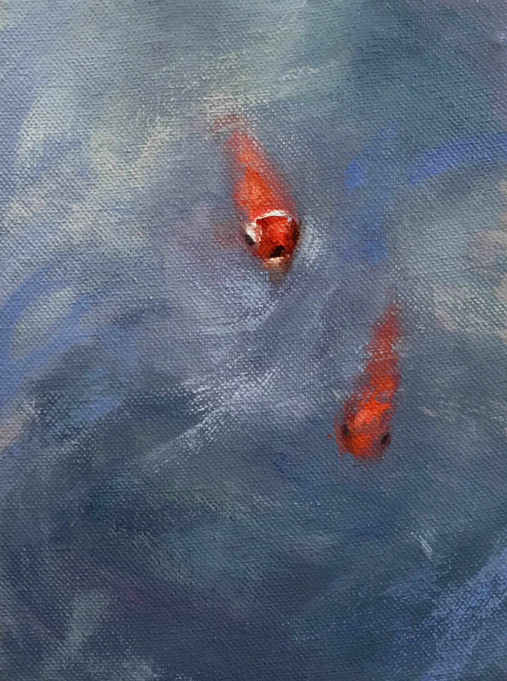 THE FISH OF ALCAZAR II (STUDY) oil on canvas 8” x 6” 2015