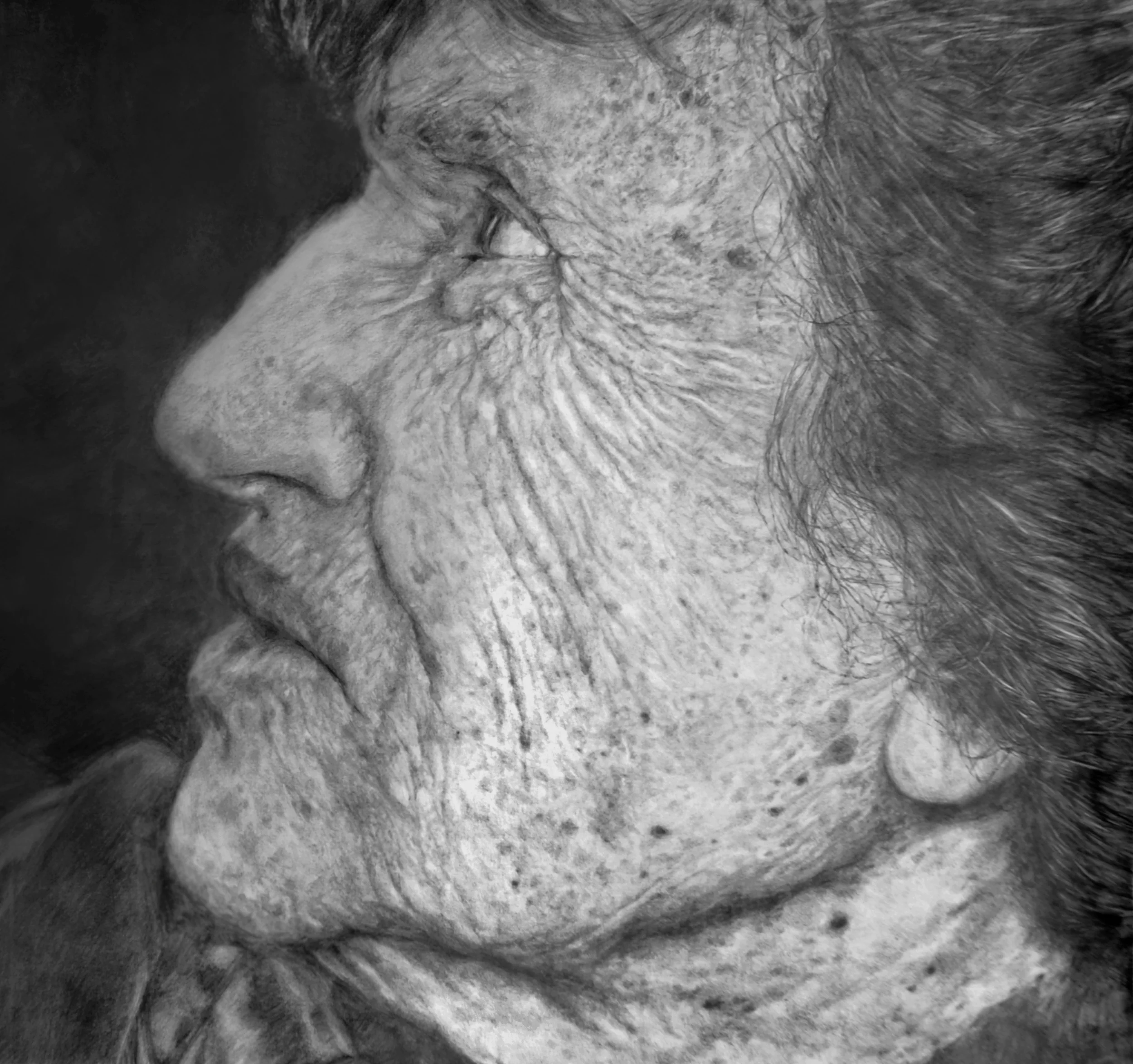   THE CORNER OF 88TH AND MADISON   graphite on paper 22” x 30” 2010 