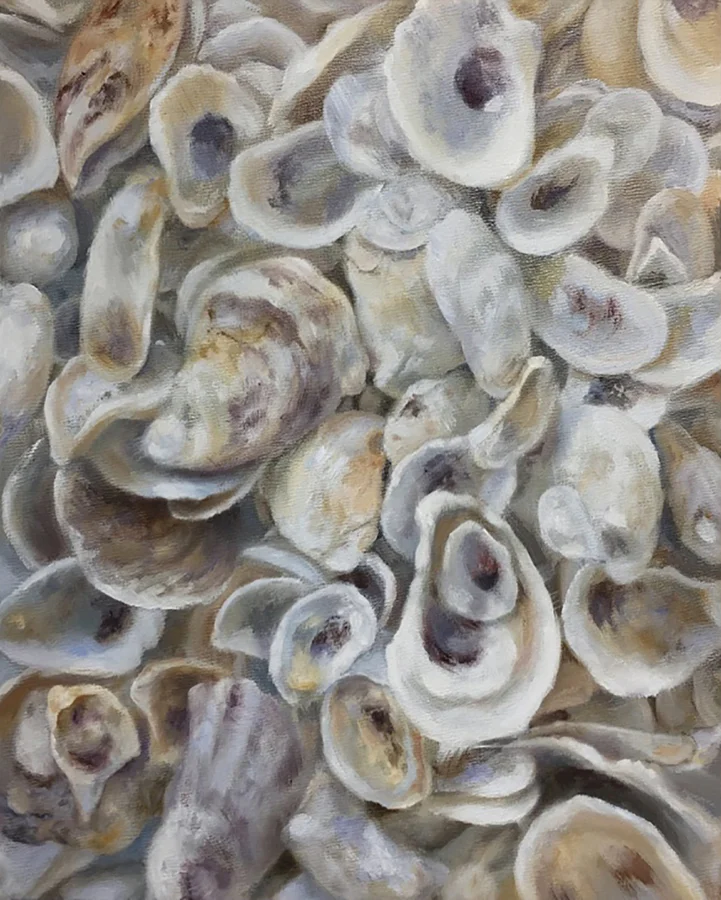 WELLFLEET OYSTERS oil on panel 10” x 8” 2017