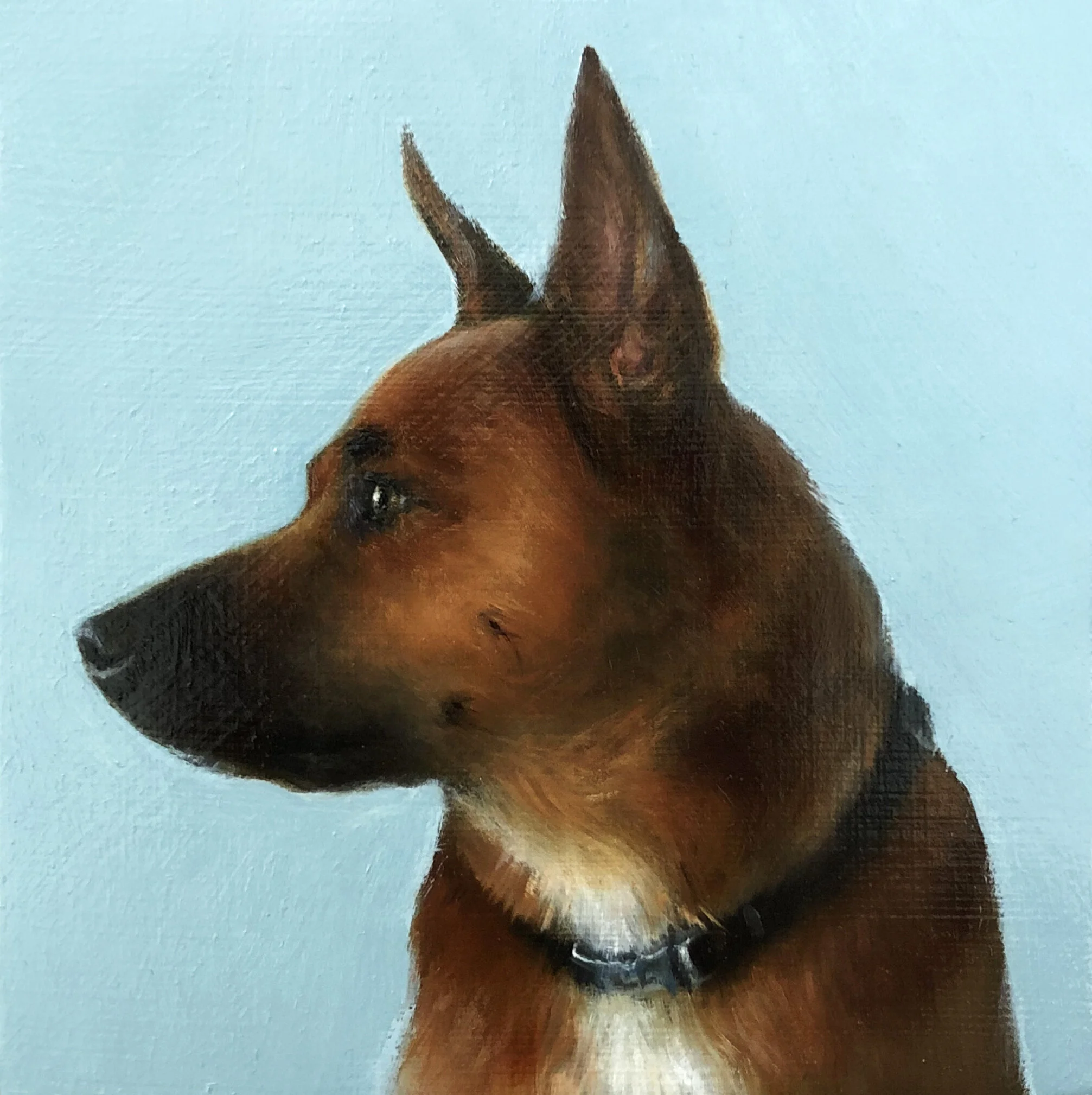   EMMIE  oil on panel 4” x 4” 2019 