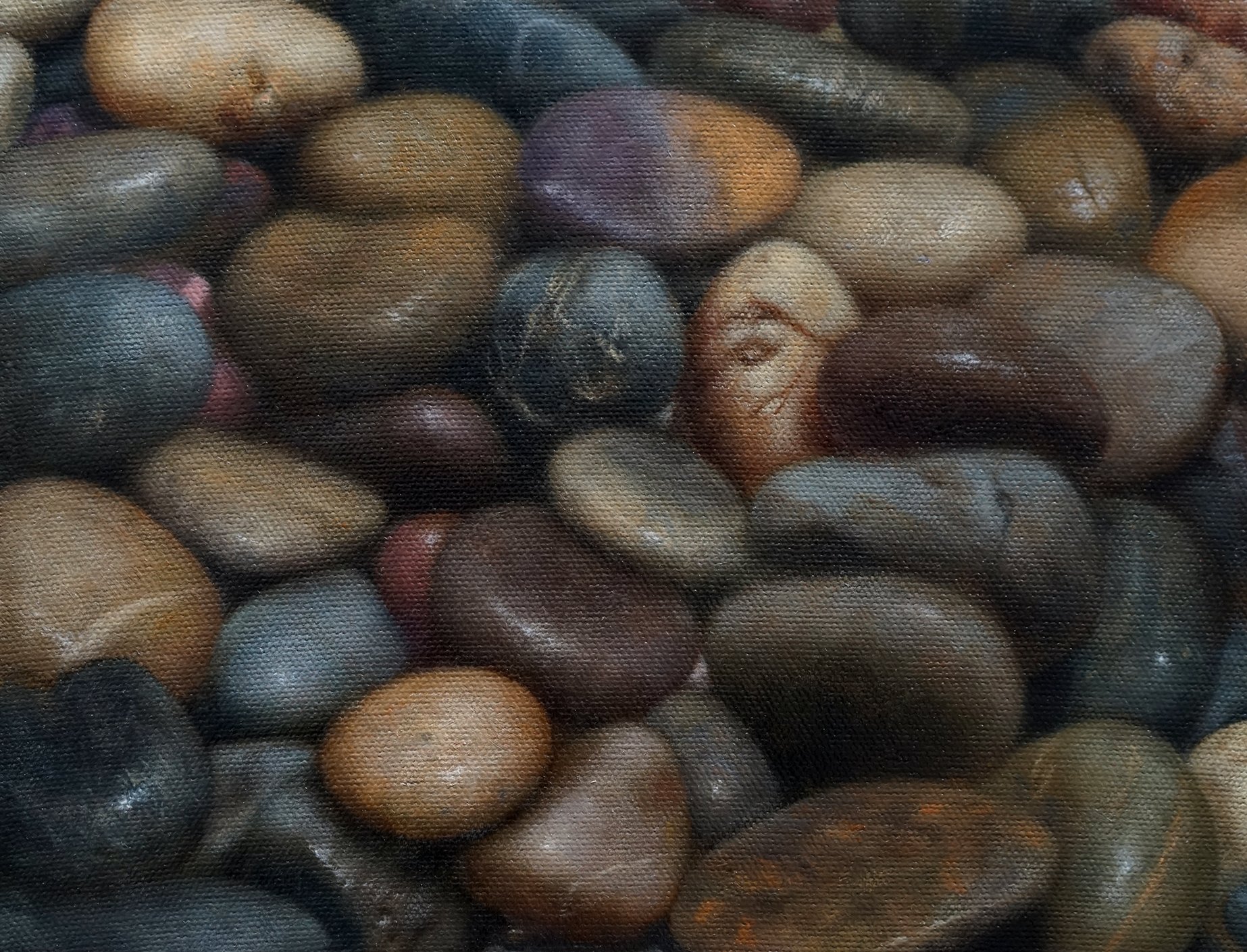   ROCKS II  oil on canvas 7” x 9” 2021 