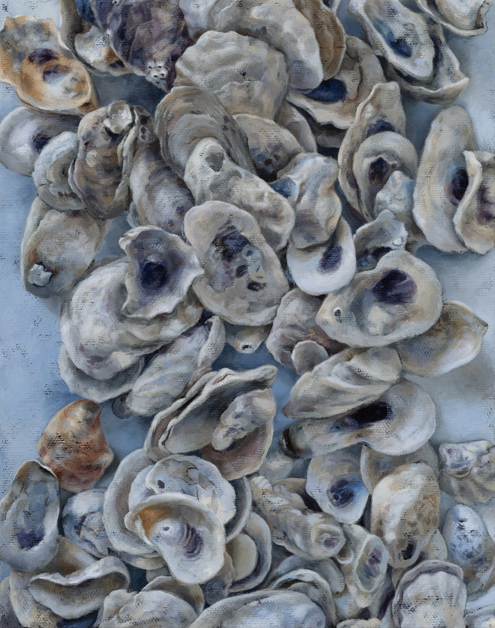   OYSTERS (MARCH 8)  oil on canvas 10” x 8” 2022 