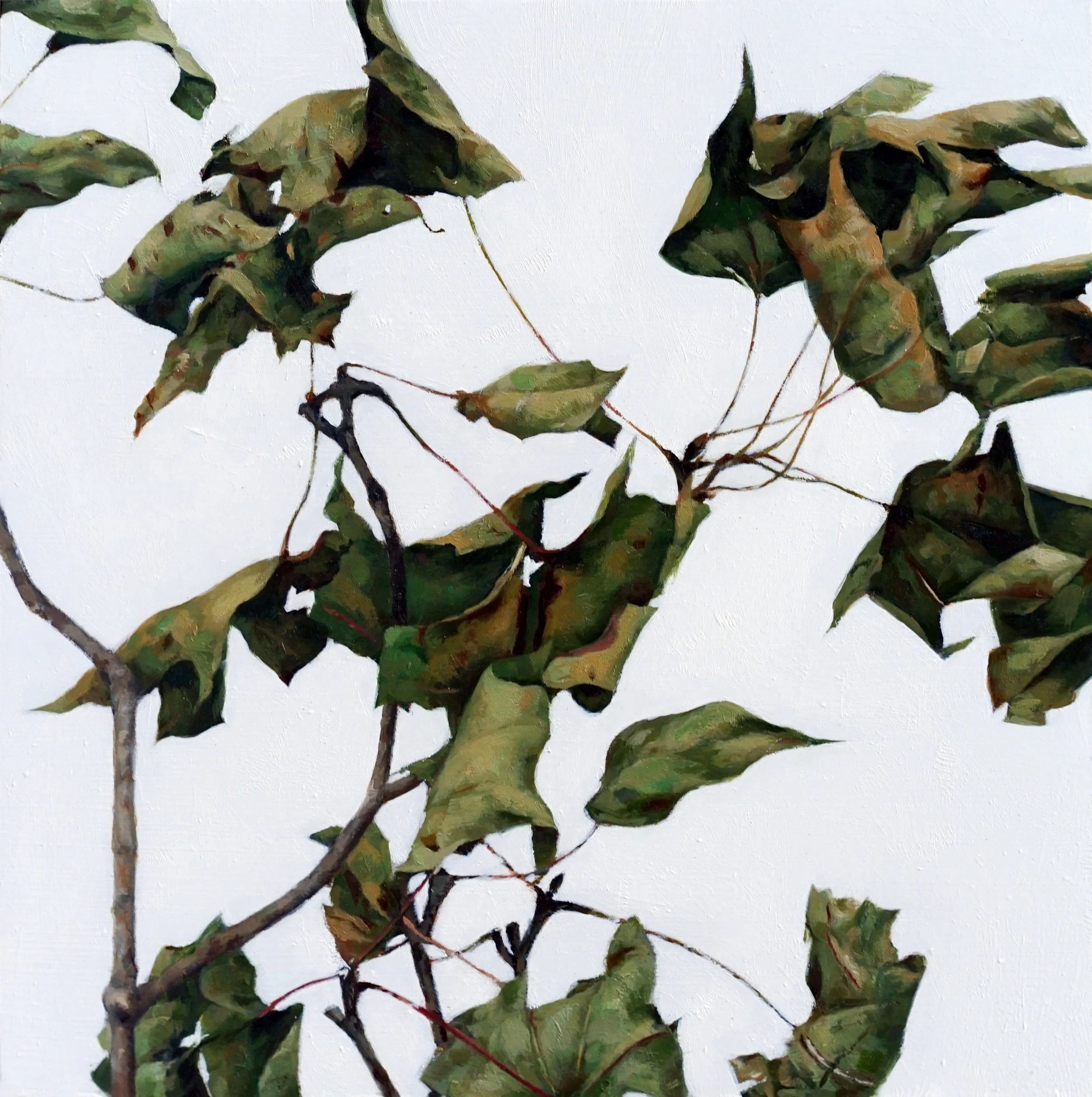   FALL (LANCER LOOP)  oil on panel 6” x 6” 2024 