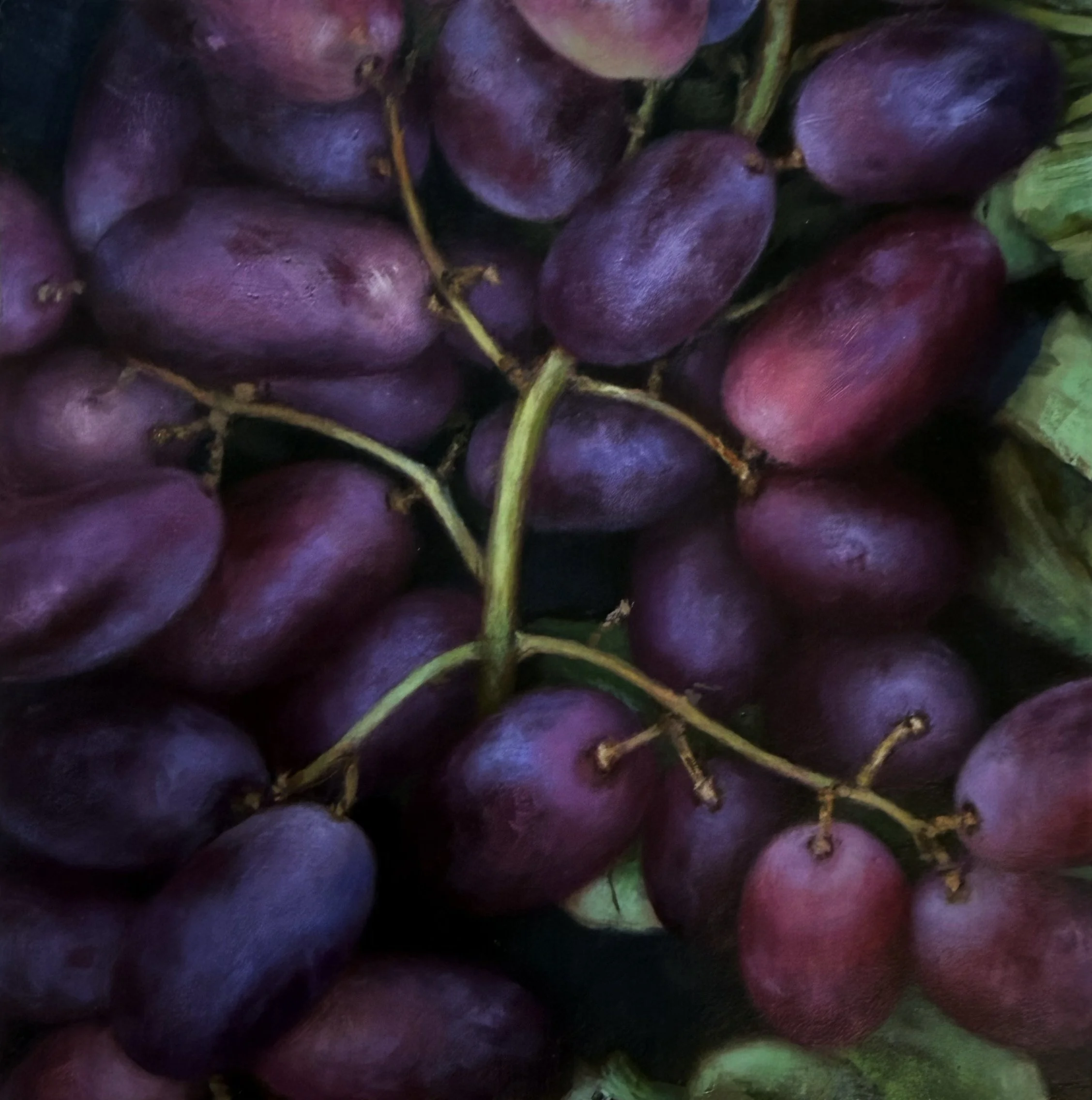   GRAPES  oil on panel 5” x 5” 2025 