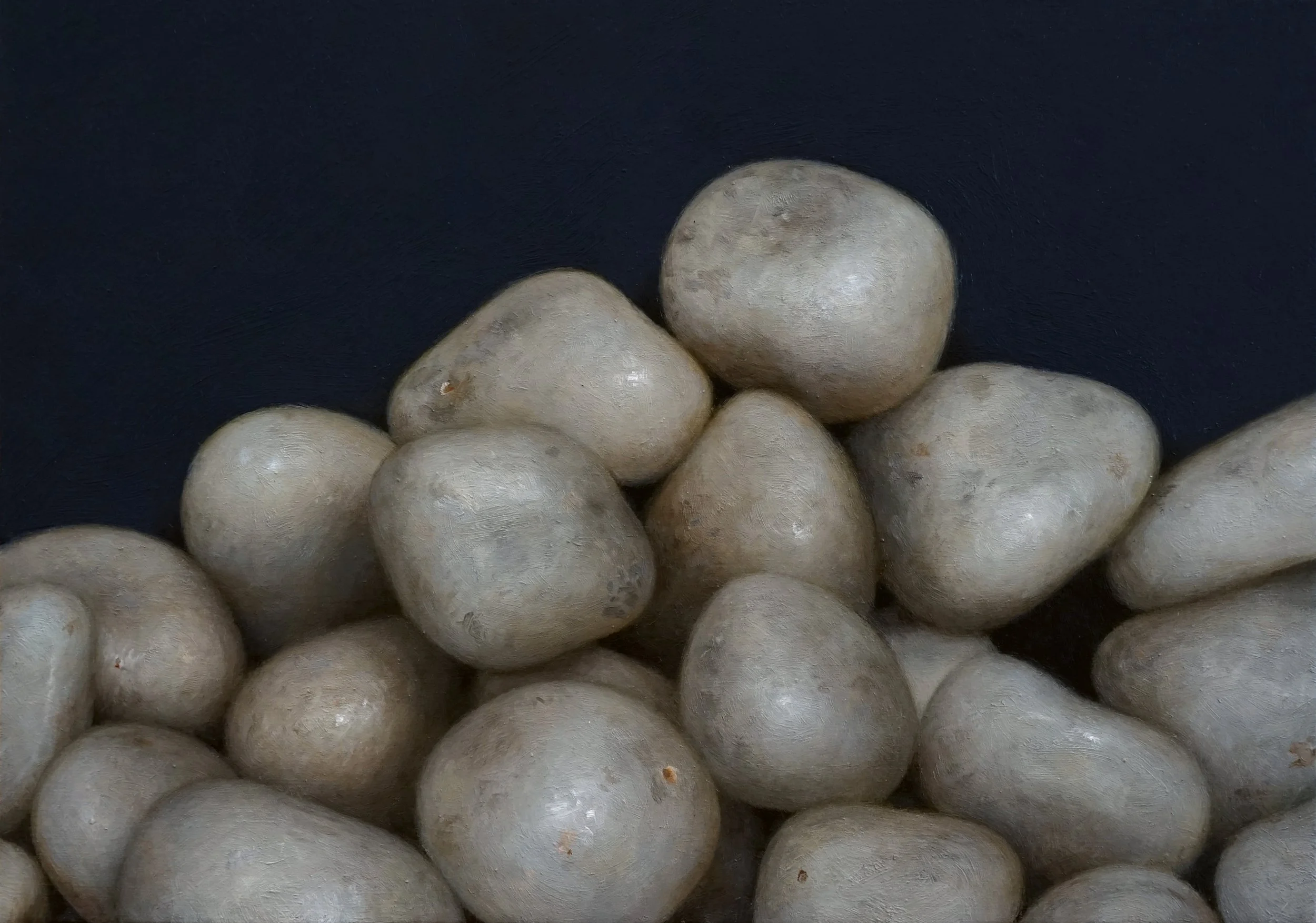   STONES (OCTOBER 7)  oil on panel 5” x 7” 2023 