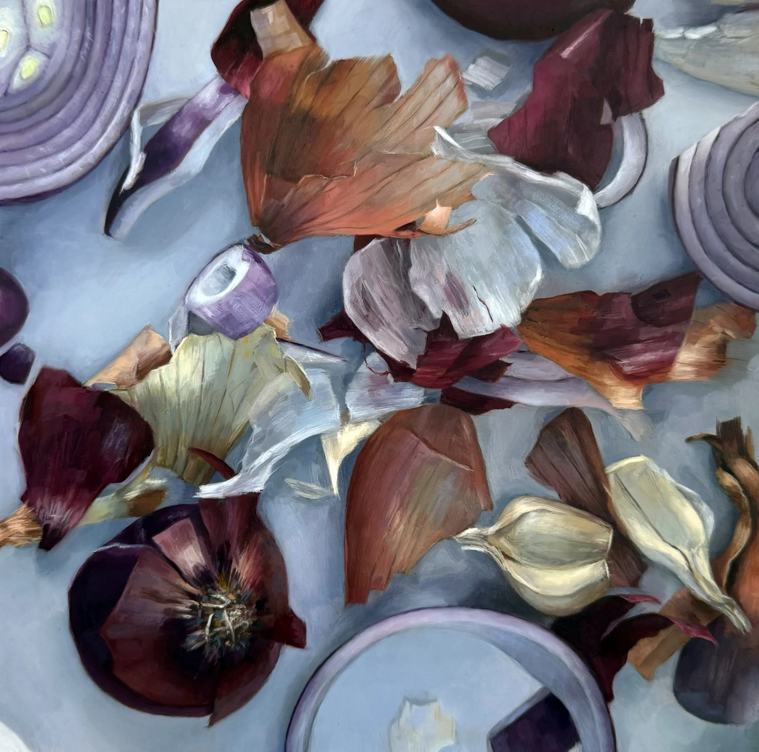   ALLIUMS  oil on panel 8” x 8” 2026 