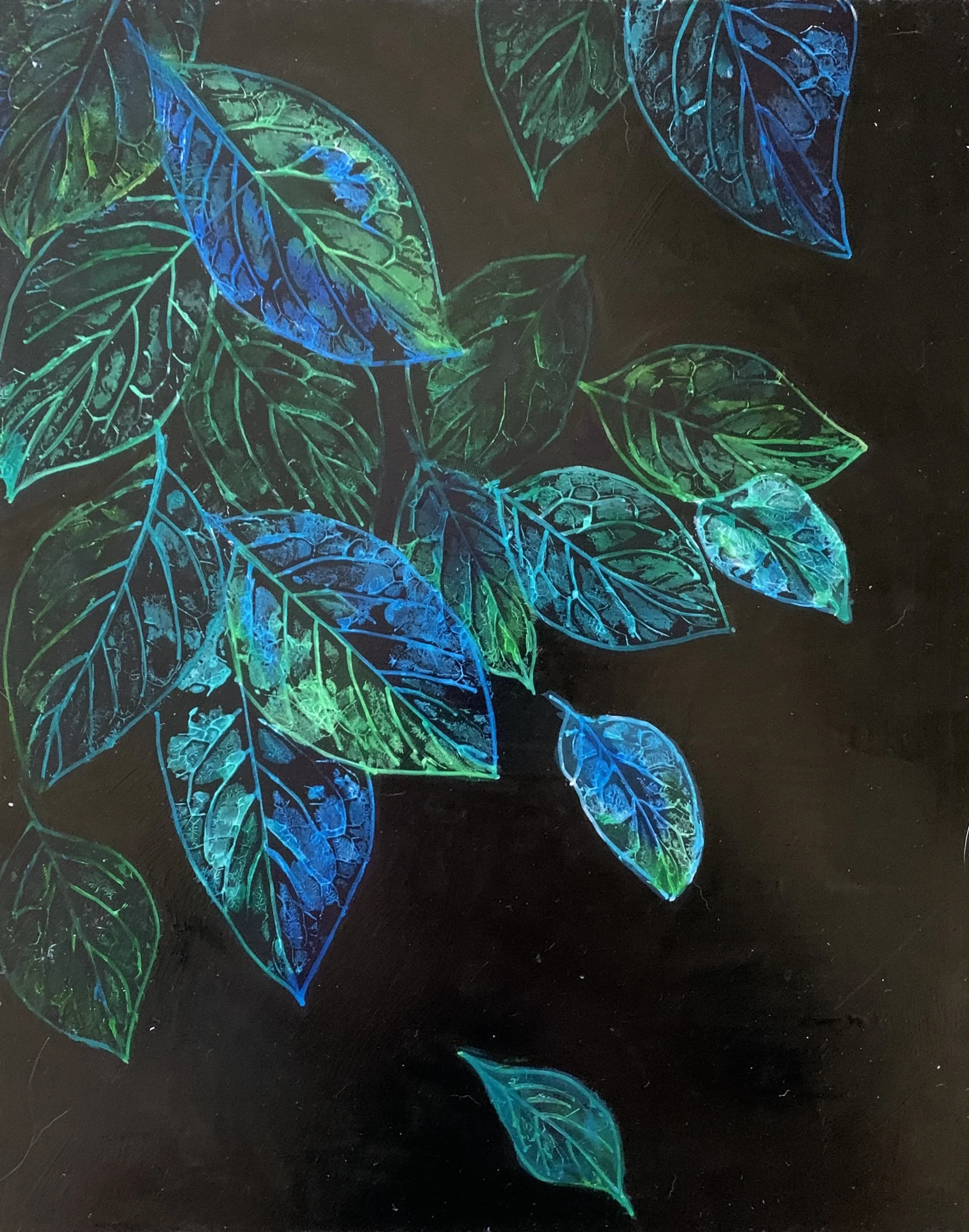 LEAVES  ACRYLIC 8X10  $250