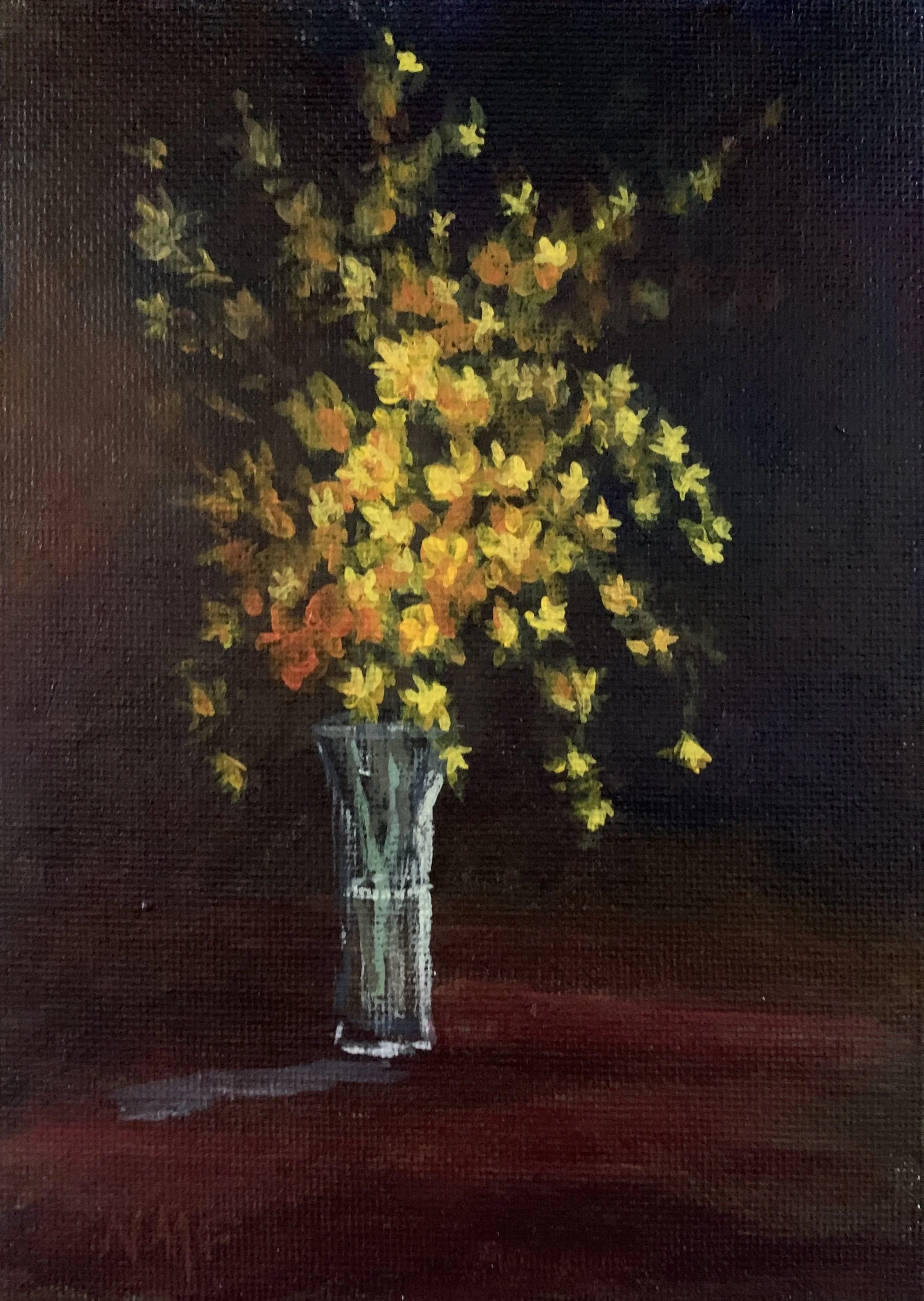 FORSYTHIA   ACRYLIC   5X7   $85