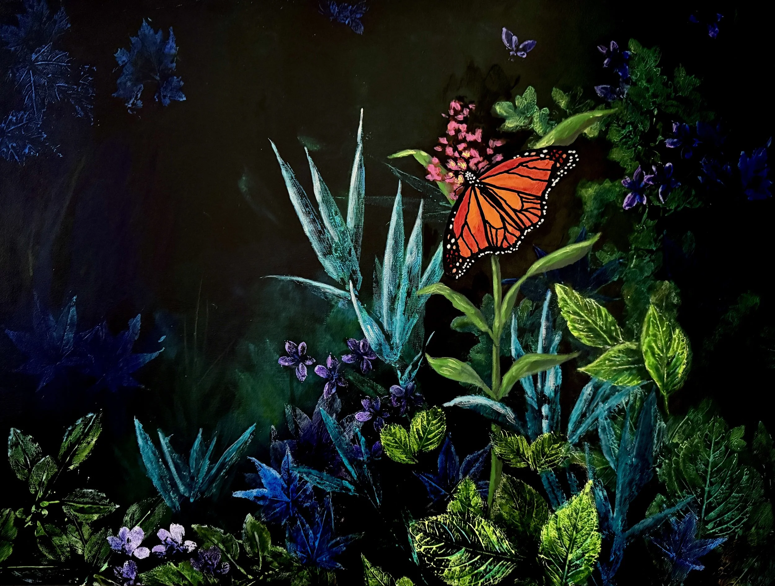 NIGHT GARDEN, 18X24,$450
