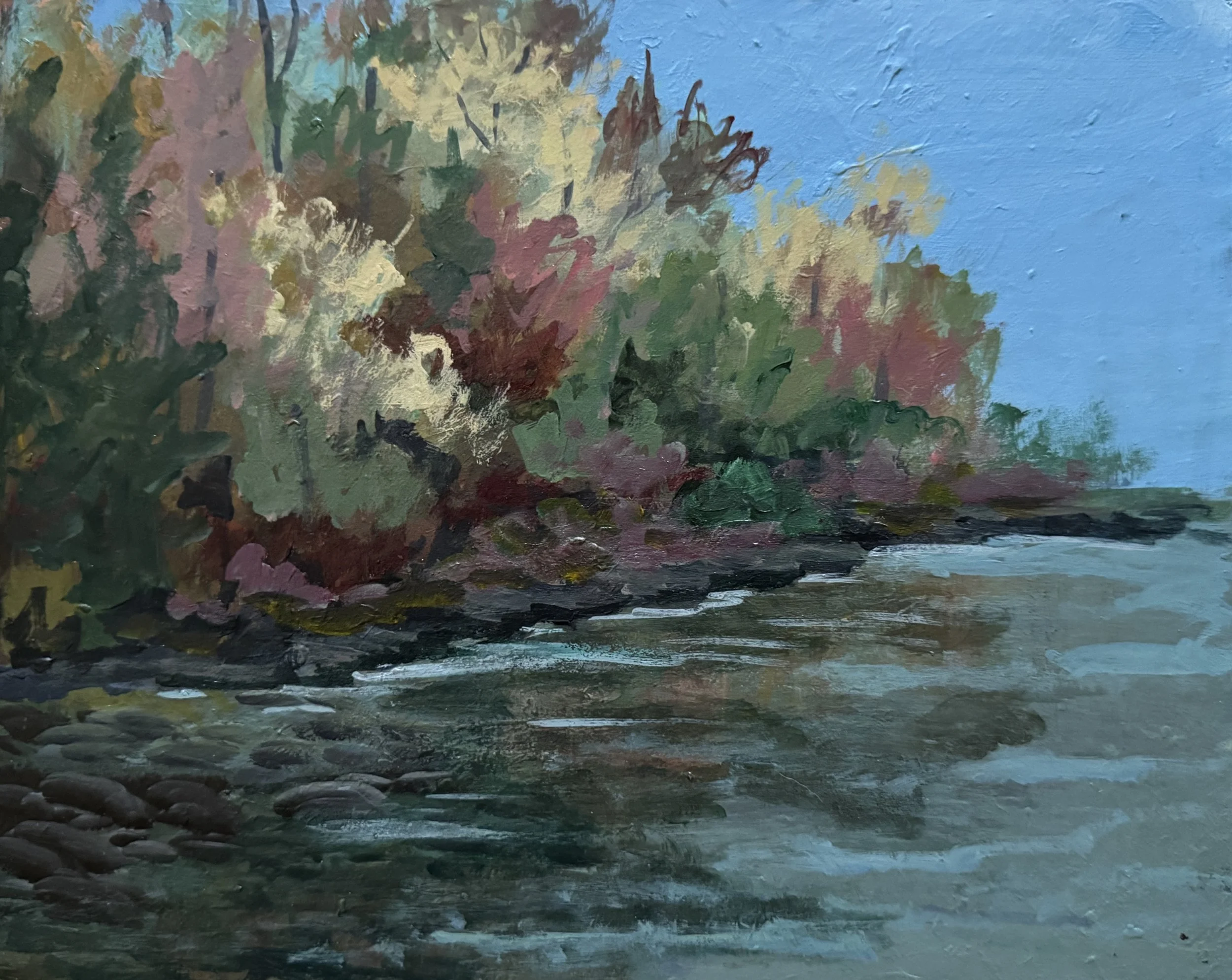 Accotink Lake - Autumn, 8x10, $150