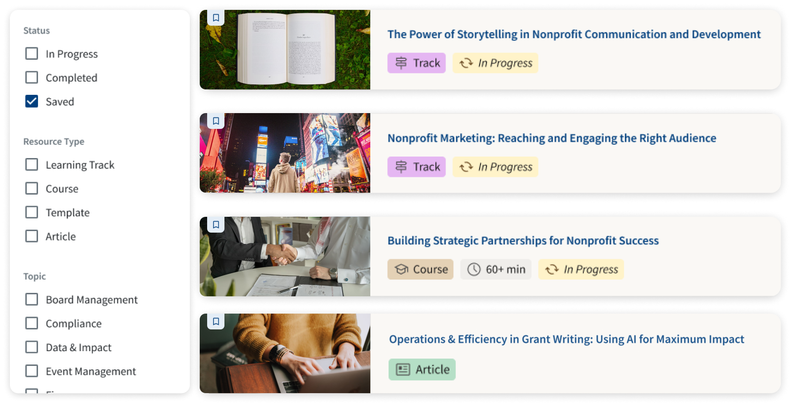 📚 Resilia Learning Tracks — tiffany designed