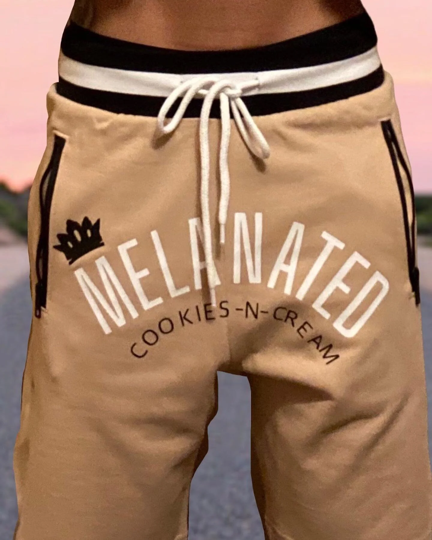 Still have (1) pair of these vanilla #cookiesncream shorts left. New color pops coming soon. 🤞🏽 #therealbewaredesigns #explore #shopwithme #madebyme #beware #melanated #blackownedbusiness