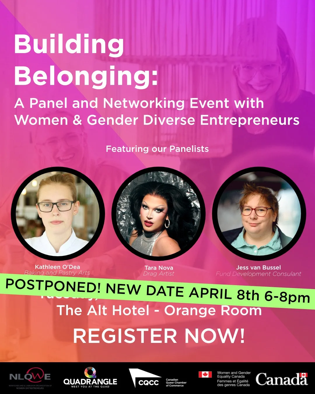 Building Belonging: a panel and networking event with women and gender diverse entrepreneurs 