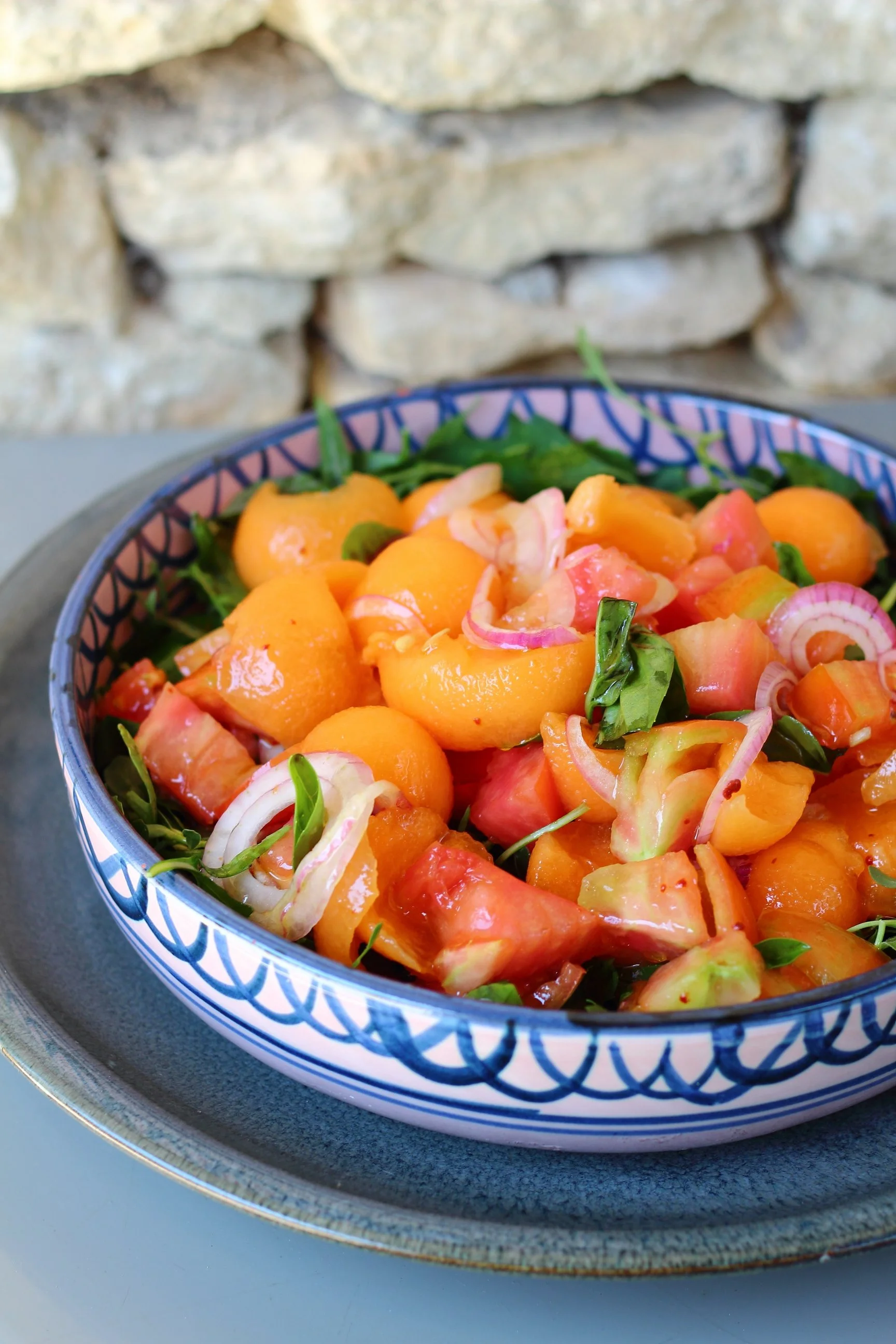 tomato and melon salad