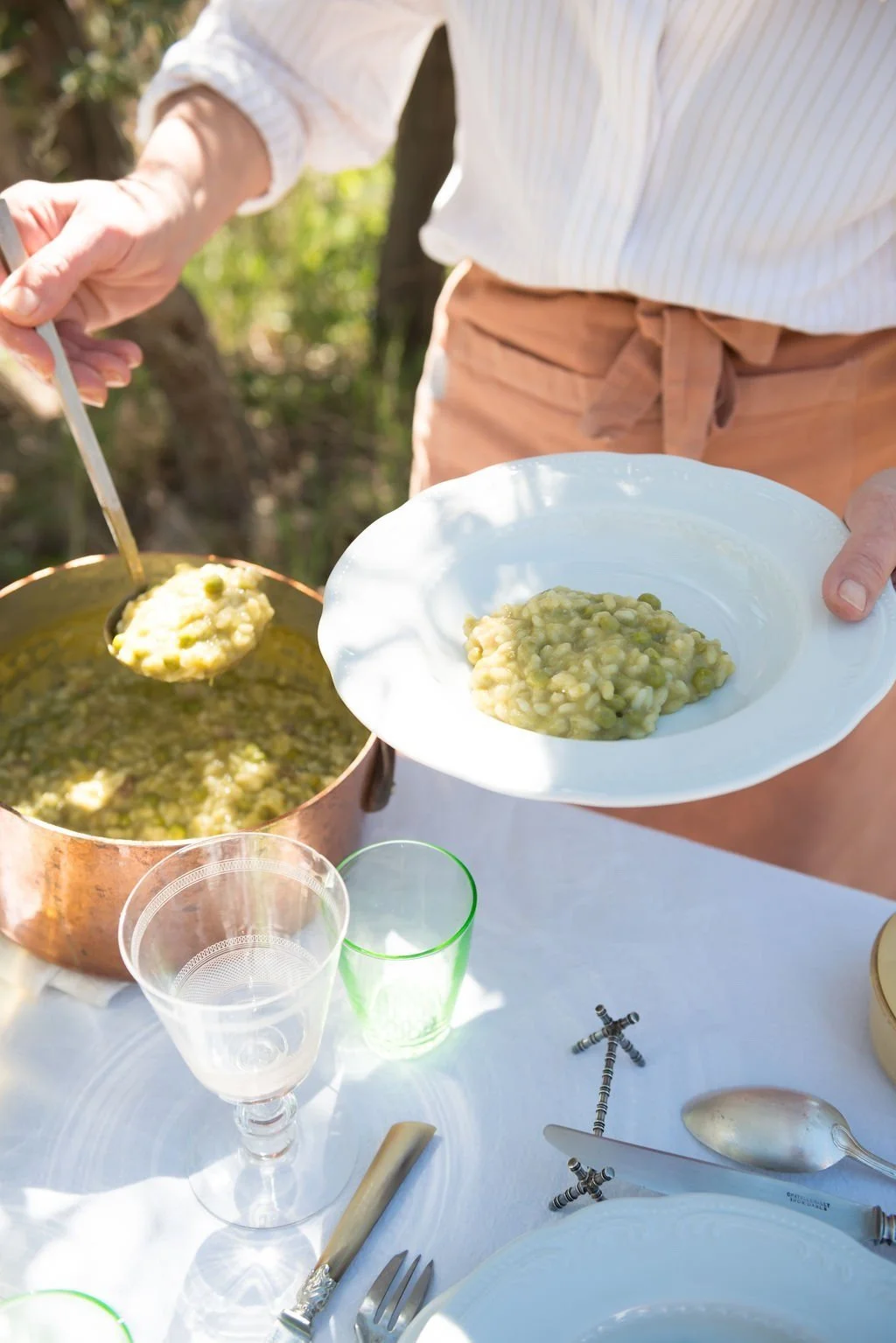 risotto with sweet peas