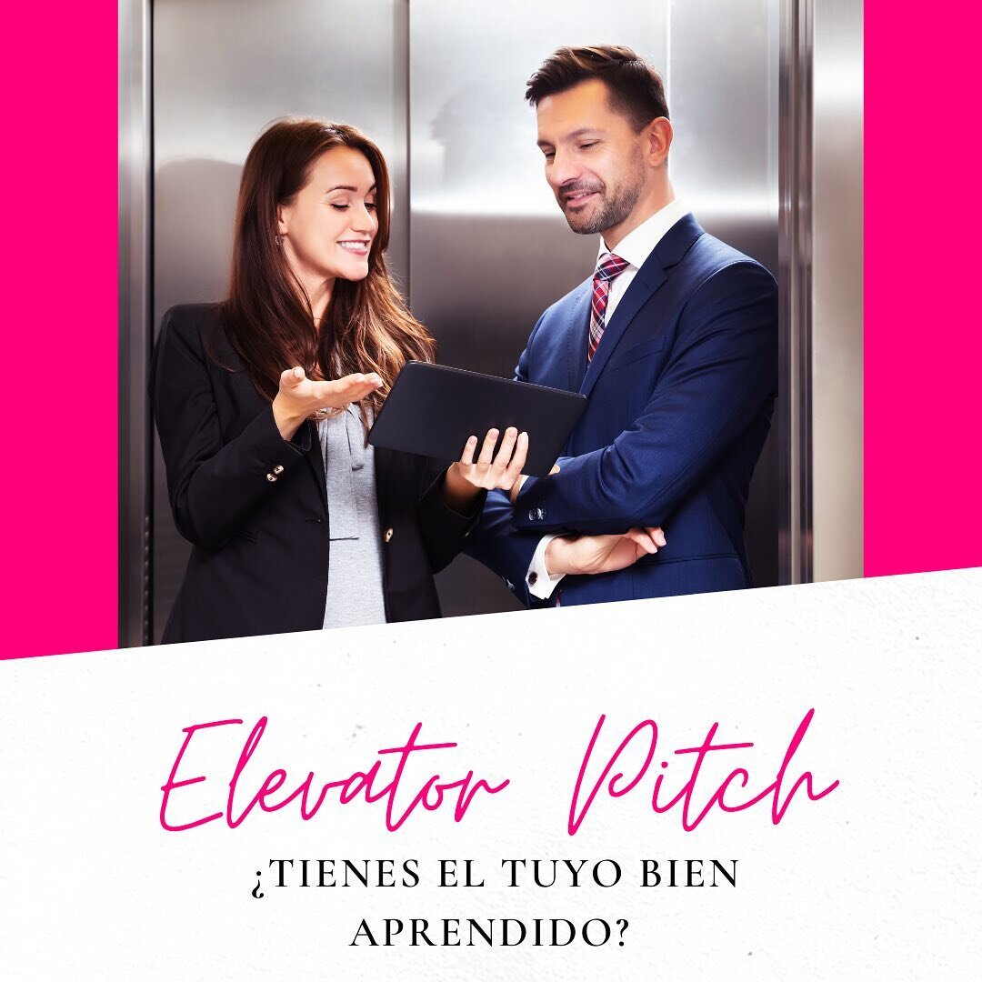 🔛 &iquest;Conoces el discurso del &lsquo;Elevator Pitch&rsquo;? 

↗️ Su nombre se debe a que se parece al viaje en un ascensor, que no dura m&aacute;s de 30 segundos, y es el tiempo que tienes para contarle a un nuevo contacto a qu&eacute; te dedica