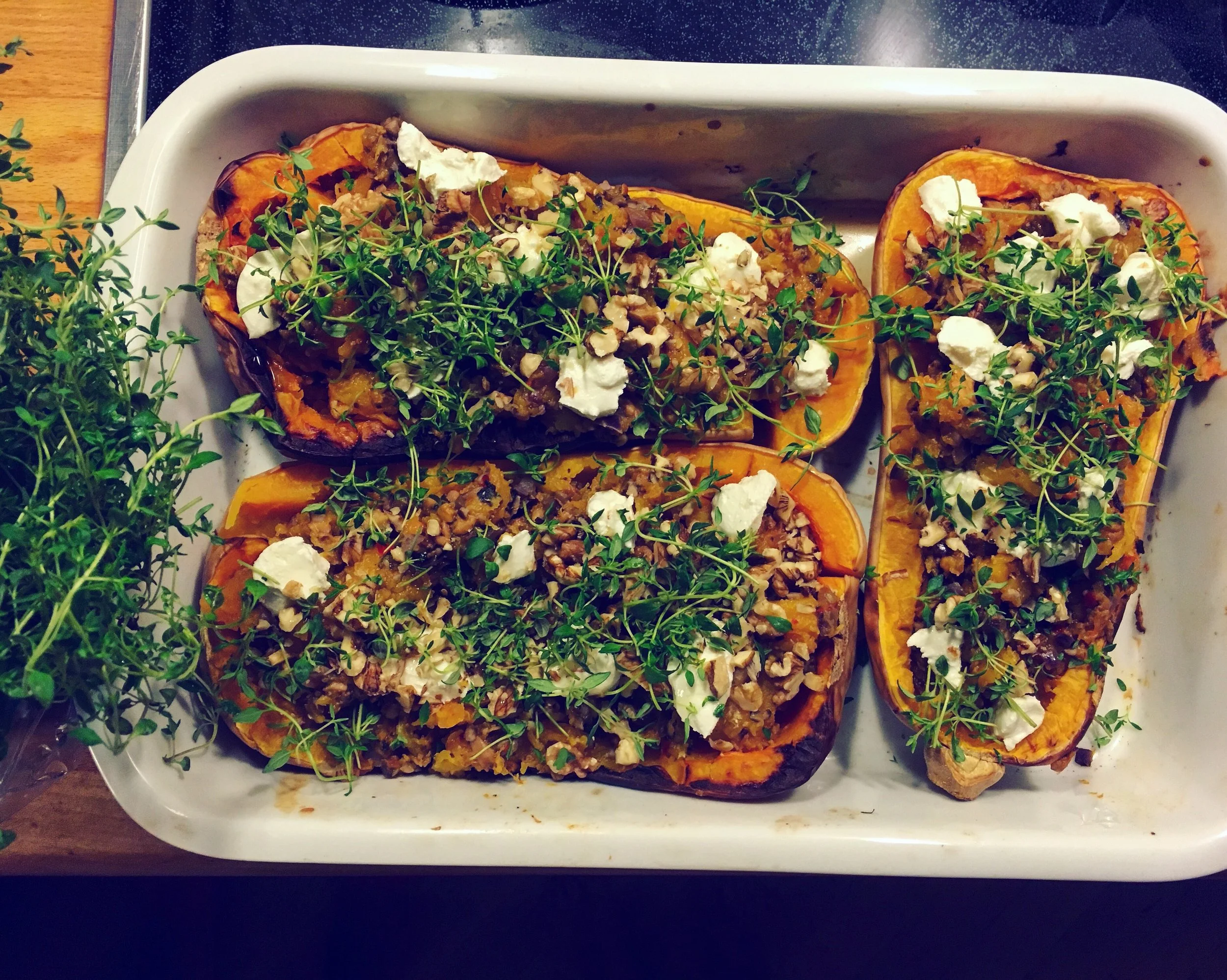 Oven rosted butternut squash #foodbyeline