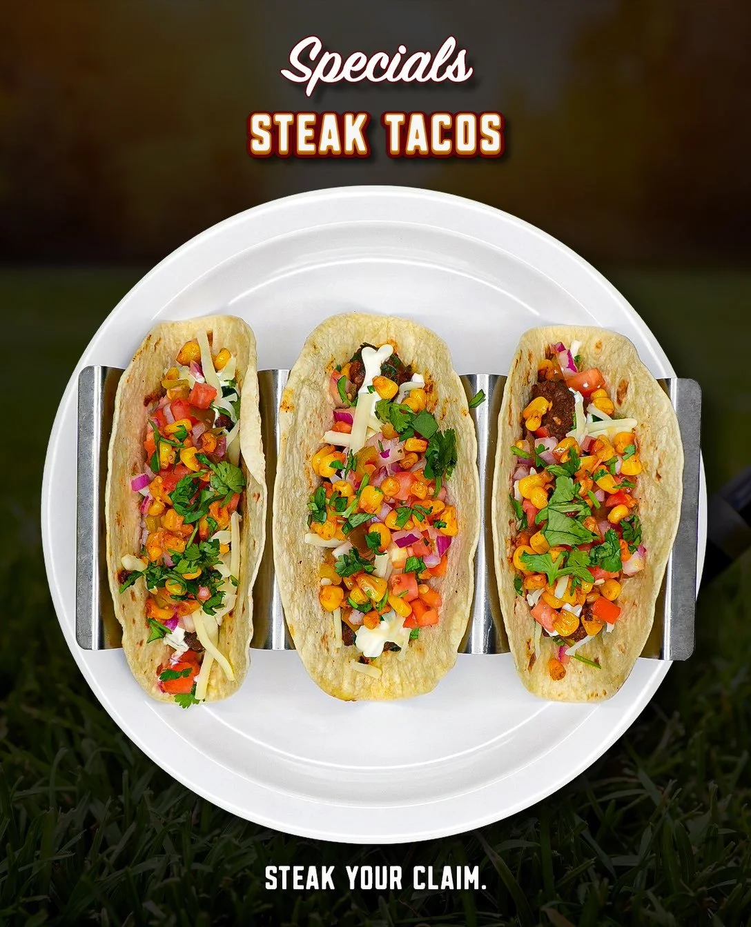 Steak tacos are on special at Sunnyside Par 3. 🌮🥩

Tender steak piled into warm tortillas and loaded up with all the good stuff. The kind of special that makes ordering three feel less like a decision and more like basic math.

Grab &rsquo;em while