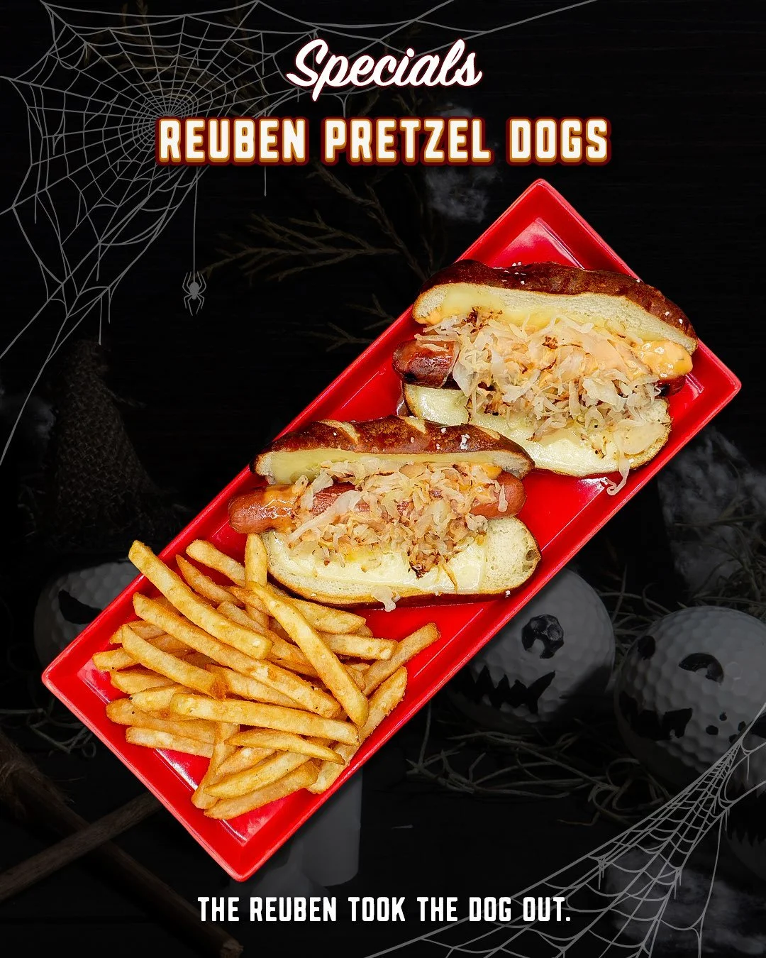 Somebody introduced a hot dog to a Reuben. Nobody stopped them. 🌭🥨

The Reuben Pretzel Dogs start with two grilled hot dogs tucked into warm pretzel buns, then get topped with 1000 Island dressing, sauerkraut, and Swiss cheese.

Salty pretzel bun, 