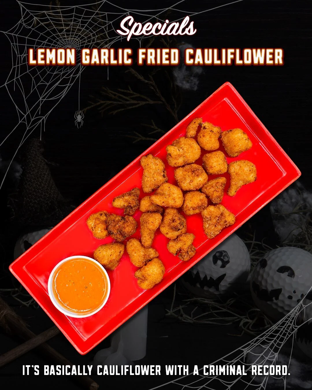 We found a way to make eating your vegetables feel like cheating. 😂🥦

Our Lemon Garlic Fried Cauliflower takes cauliflower, gives it a crispy, golden makeover with plenty of lemon and garlic flavor, and serves it alongside Buffalo Garlic Parm sauce
