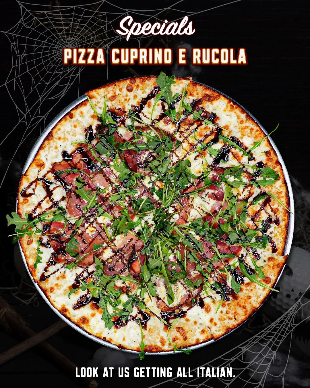 We&rsquo;re getting a little fancy at the Par 3 this week. 🇮🇹🍕

Introducing our Pizza Caprino e Rucola! And yes, we had to Google how to pronounce it, too. 😂

This Italian-inspired beauty starts with a garlic butter base and melted mozzarella, th