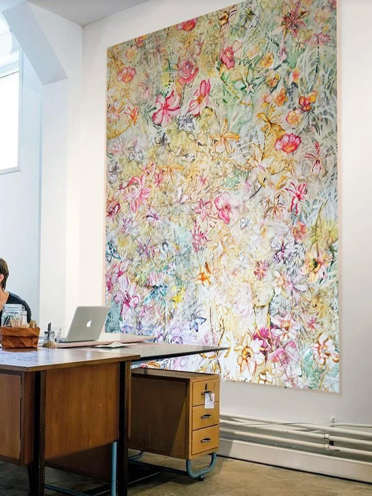 Floral Fields Ink on Canvas 

#floralinteriors #floralinteriordesign #floralart