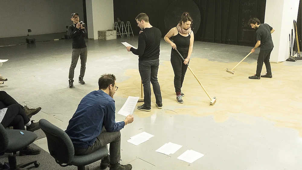  Images respectively from the live art event Walking, Resting, Place-making (2018), curated by Victoria Stanton, in Montreal, Canada. The performers were Julie Laurin, Frédérique Blanchard, and Nick Yeretsian. Photographs and video by Victoria Stanto