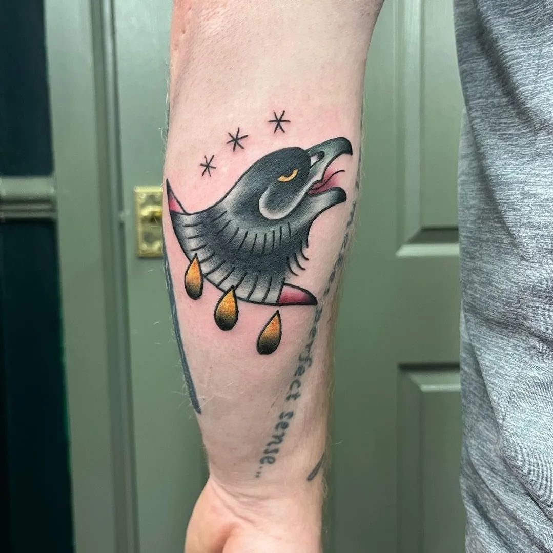 Traditional Crow by Dean
@howlthetattooer 
.
.
.
.
.
#tattoo #tattoos #tattooed #inked #ink #tradworkerssubmission #traditionaltattoo #tradworkers #tradtattoos #colourtattoo #colortattoo #traditionaltattoos #neotraditionaltattoo #uktta #liverpooltatt