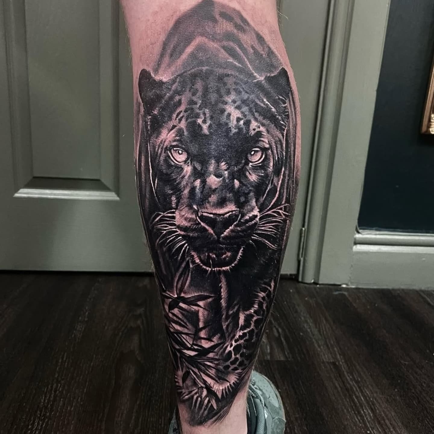 Large Big Cat cover up by @spam_noir ! Swipe across to see the before pic

Done using @magnumtattoosupplies 
.
.
.
.
#tattoo #tattoos #tattooed #ink #inked #blackandgraytattoo #blackandgreytattoo #sleevetattoo #legsleevetattoo #realismtattoo #realism