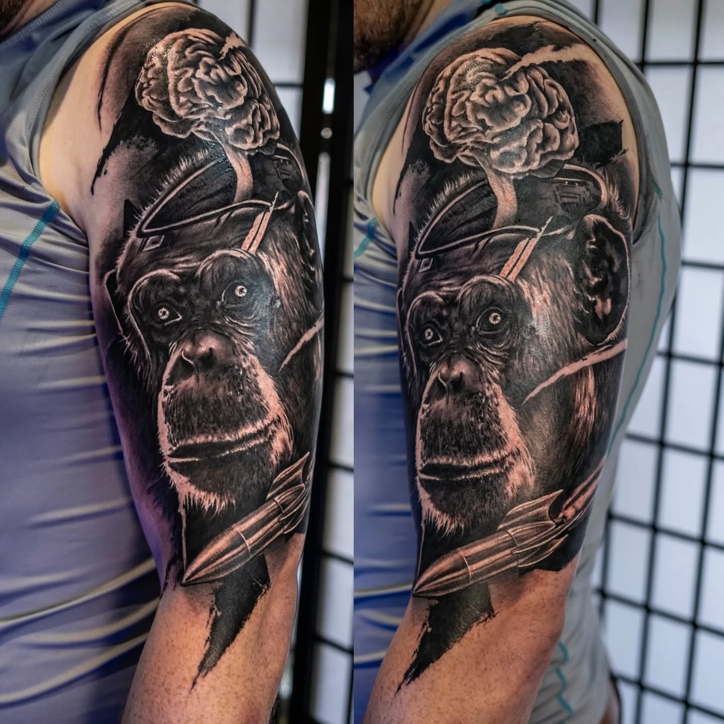 Ape design from @it_is_lom . Lom is currently taking bookings for the new year. Get in iuch and he can turn your ideas into a wonderful unique piece like this!

Done using @magnumtattoosupplies 

.
.
.
#tattoo #tattoos #tattooed #ink #inked #blackand
