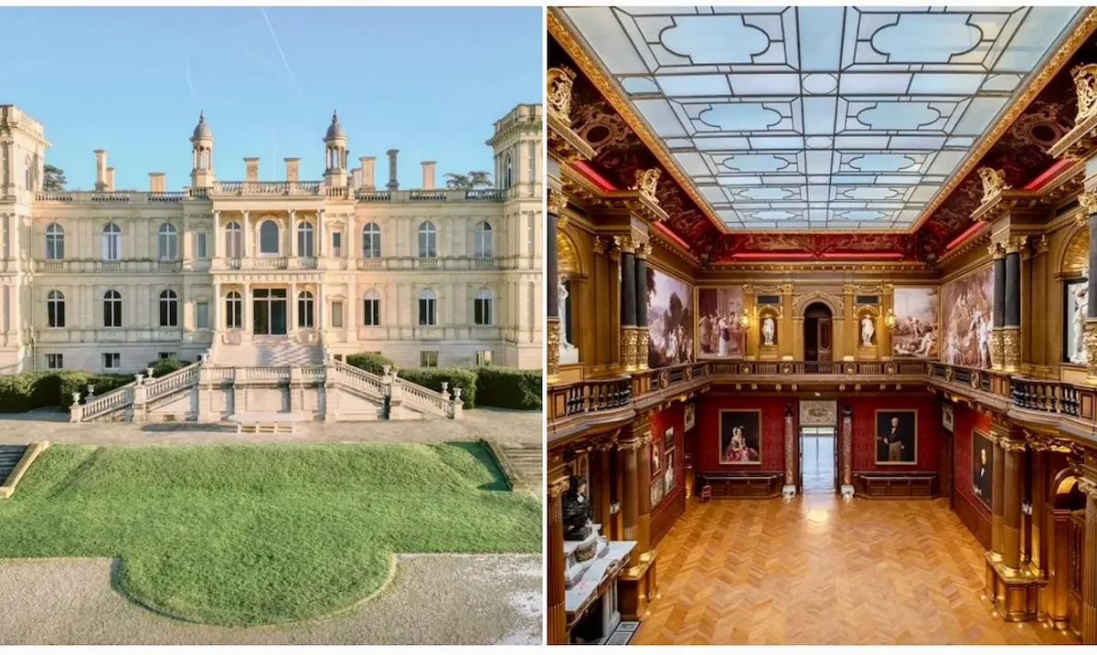 Château de Ferrières wedding venue near Paris with grand staircase and Rothschild architecture