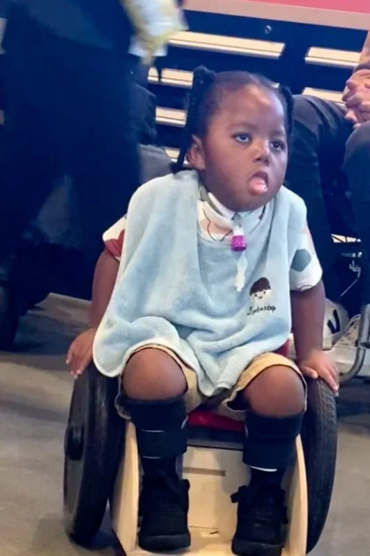  Toddler Mobility Trainer for CJ- first time CJ got to move on his own before this moment he was either cradled in a caregivers arms, sitting, or lying down  