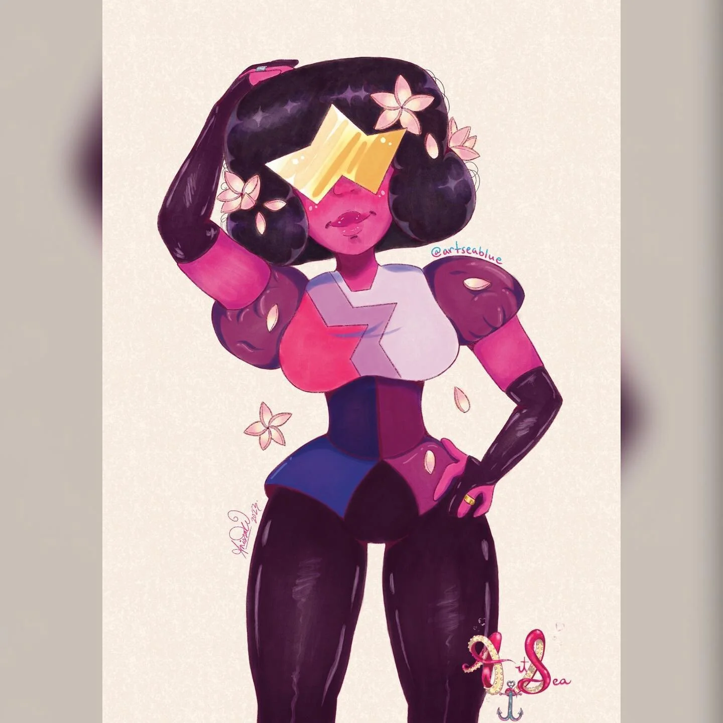I&rsquo;ve been extremely sick 🤒 for the past week but I&rsquo;m proud to say&hellip;here&rsquo;s Garnet from Steven Universe! I&rsquo;m literally in love with how she turned out 💖
.
.
.
#digitalart #procreate #stevenuniverse #garnetstevenuniverse 