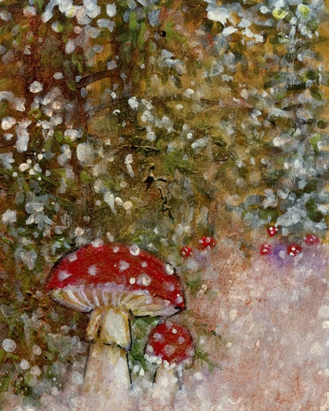 ✨️🍄🌲🍄🌲🍄✨️
Happy Friday from this little enchanted forest! ✨️&hearts;️✨

Golden friends, I would love to catch up with you this Sunday at Mountain Toad's Holiday Market 12-5pm (@mountaintoad)&nbsp;🎄&hearts;️✨&nbsp;Shop from awesome Golden artist